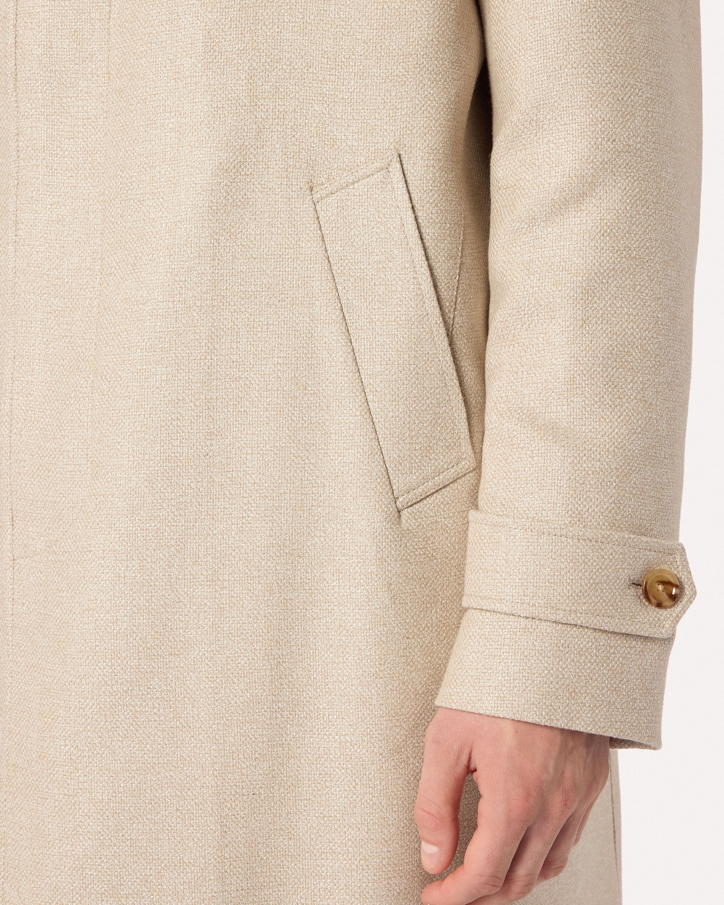 Trench color sabbia in cashmere e seta BEIGE/CAMEL Lardini 3