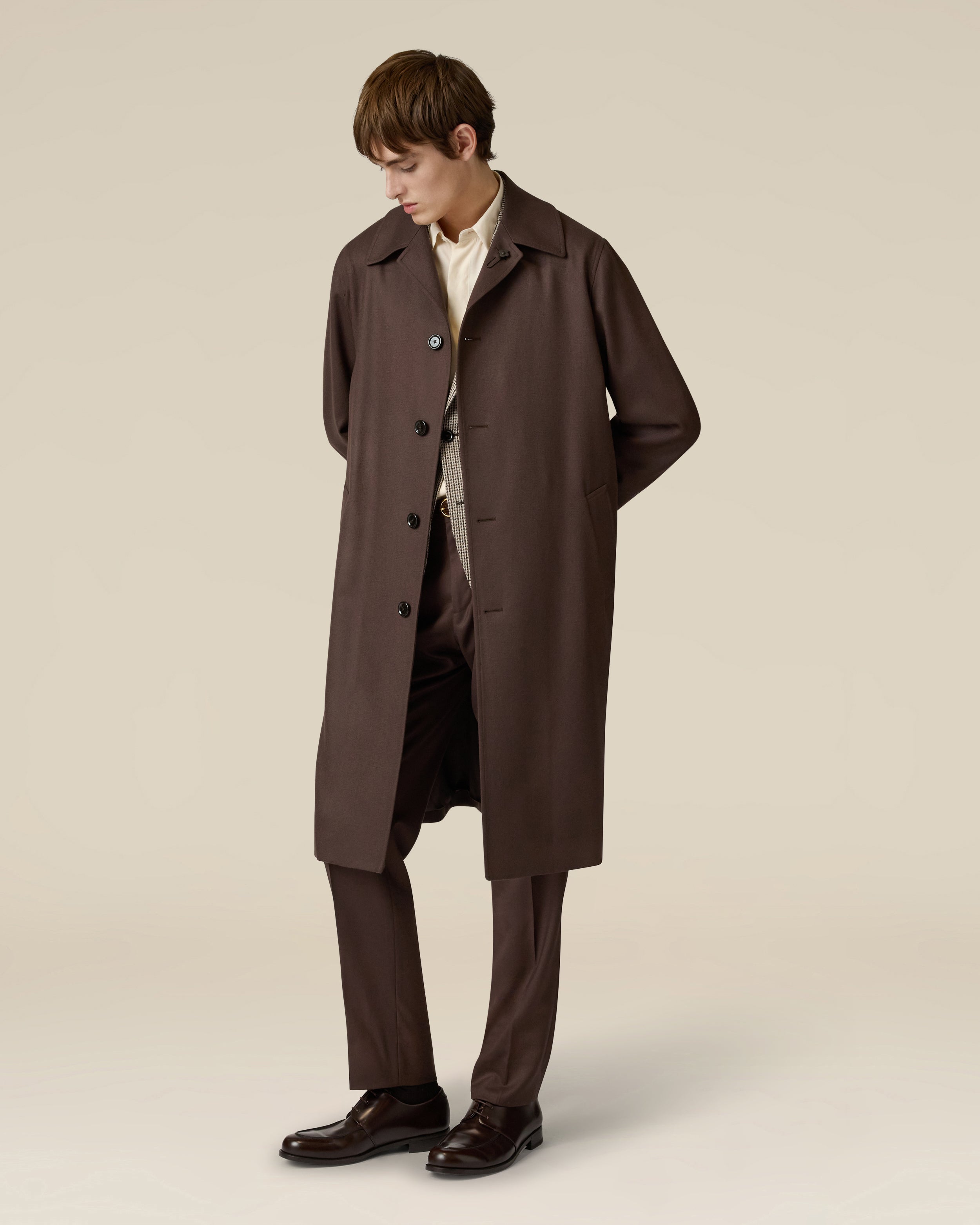 Beige single-breasted cashmere jacket BEIGE/BROWN Lardini 2