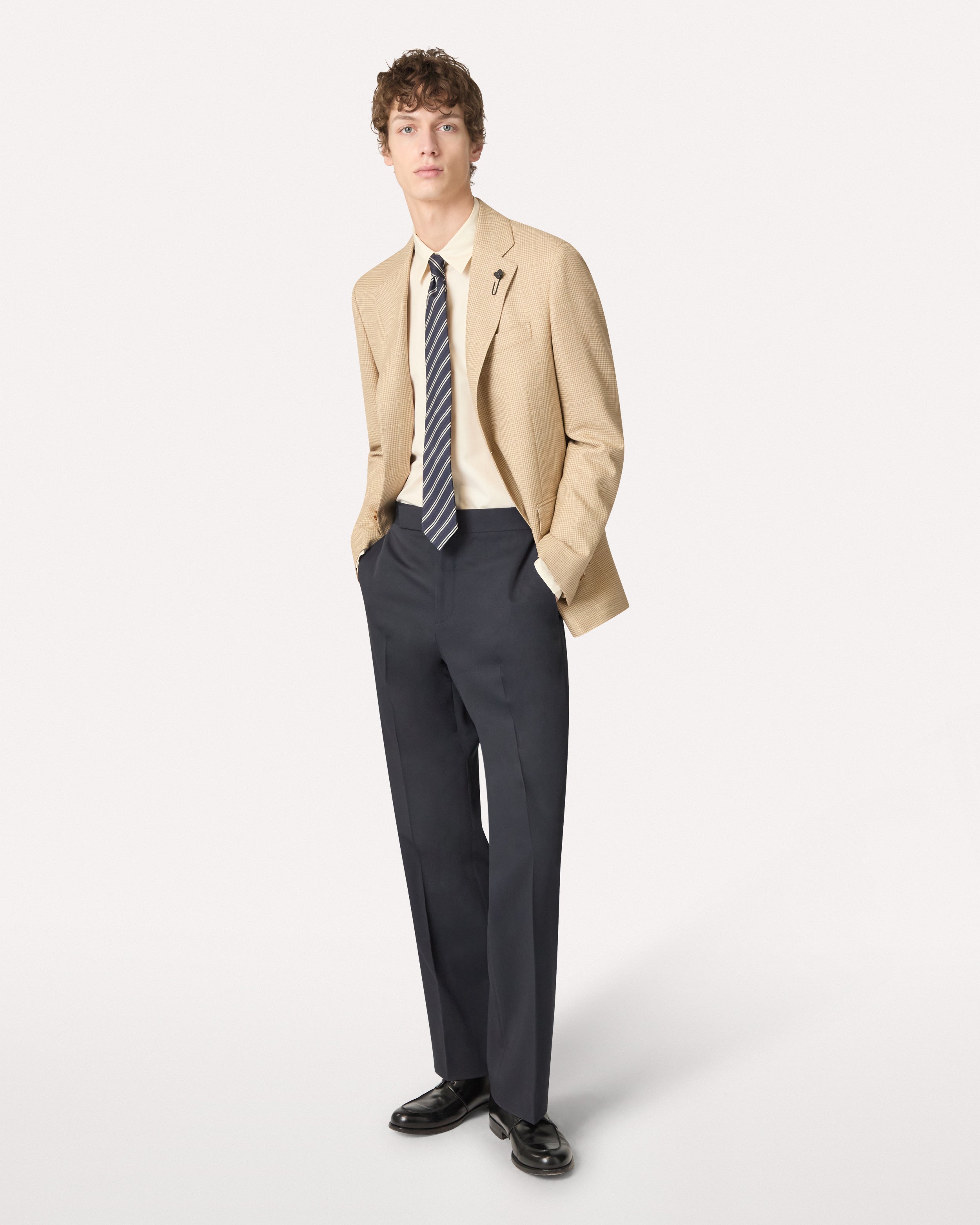 Beige single-breasted jacket BEIGE/CAMEL Lardini 2