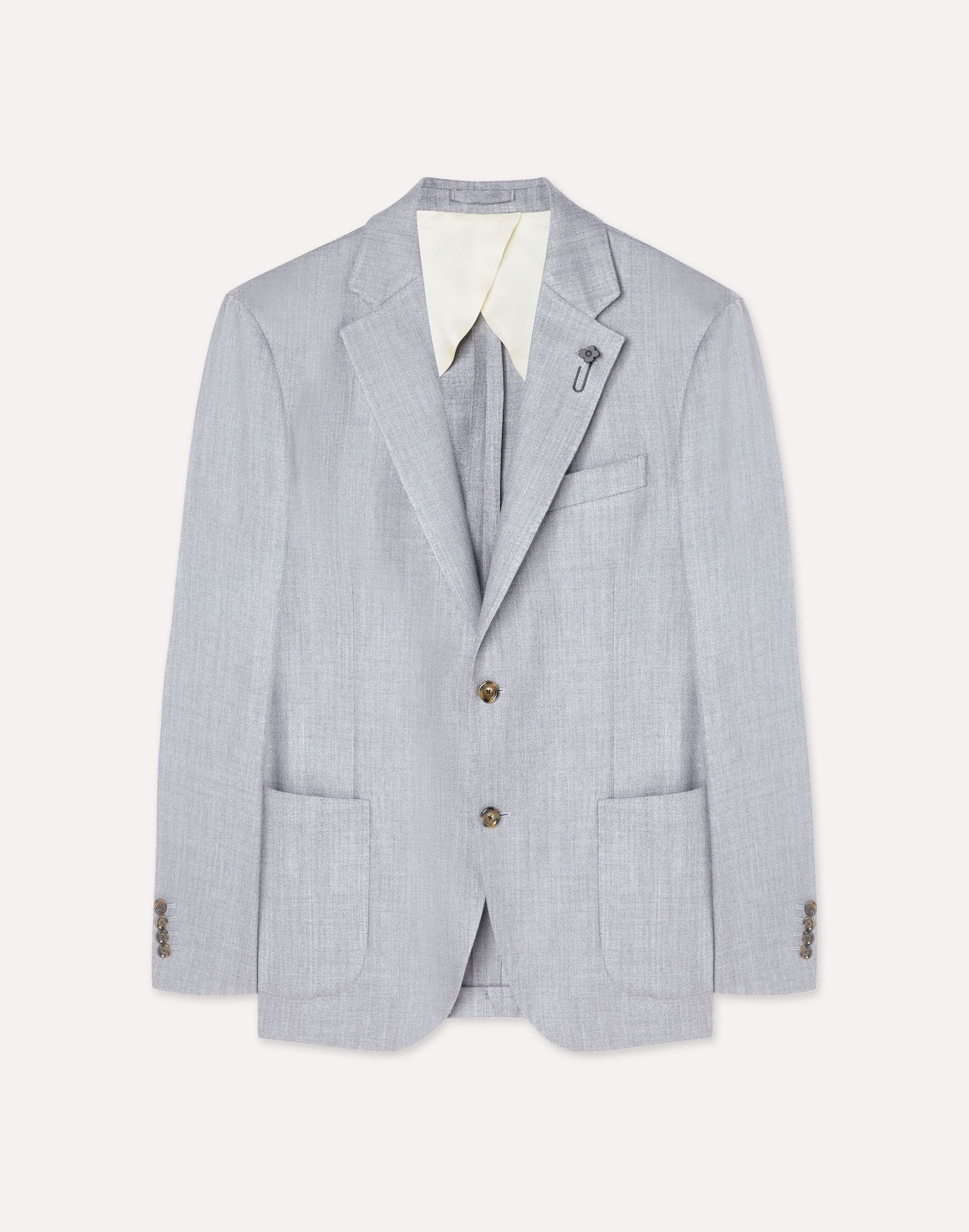 Grey single-breasted jacket in wool, cashmere, and silk GREY Lardini 1
