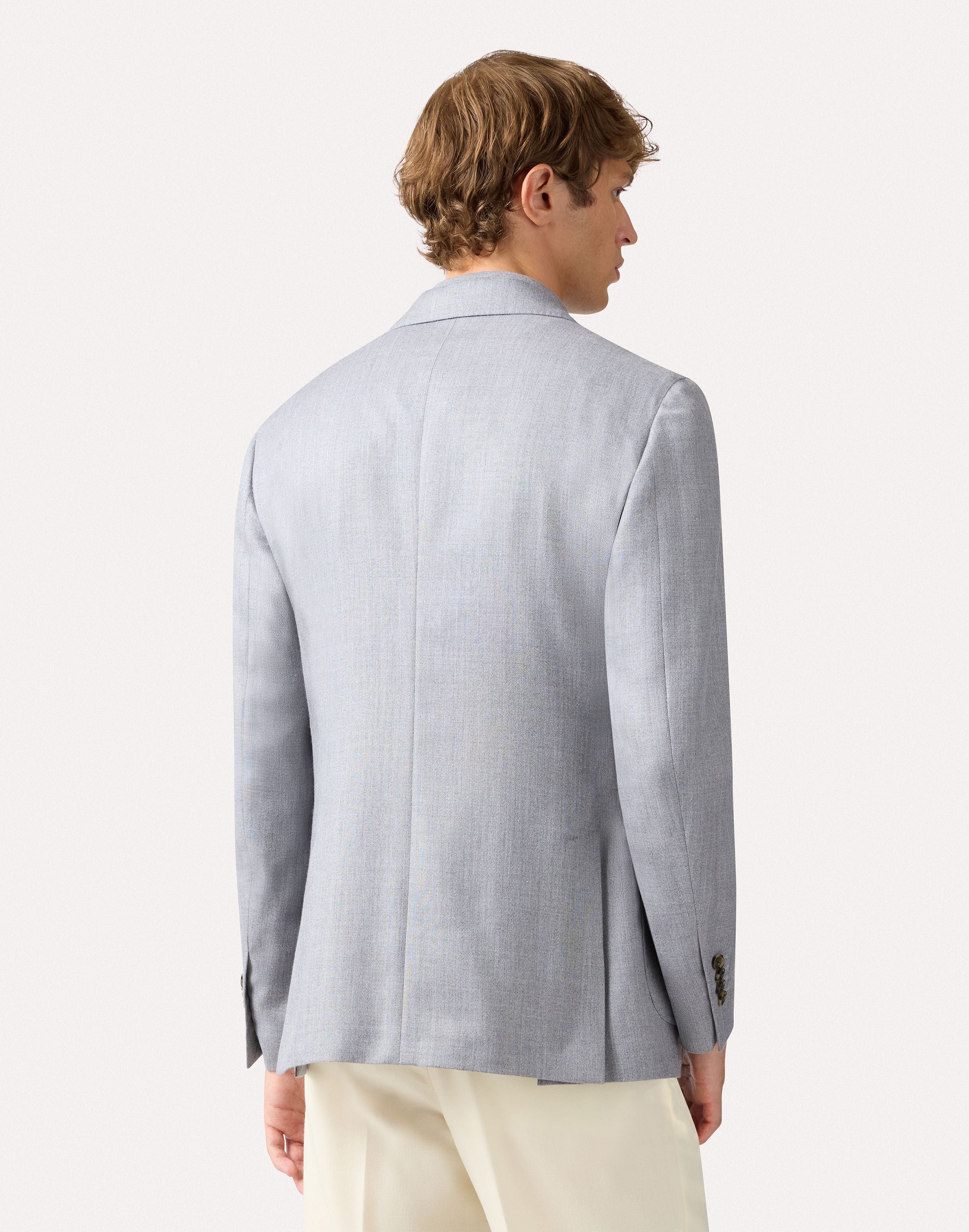 Grey single-breasted jacket in wool, cashmere, and silk GREY Lardini 5