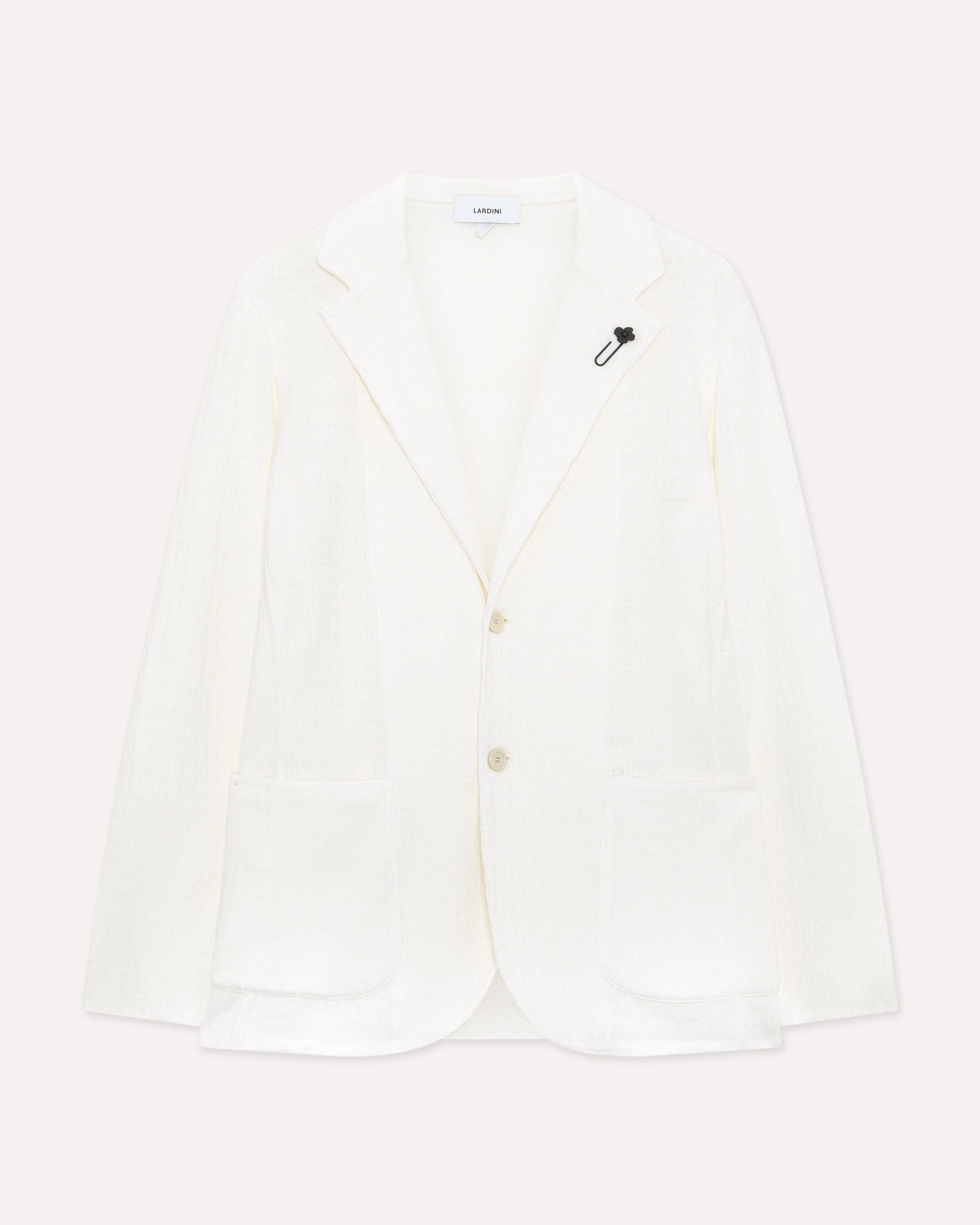 Giacca monopetto in maglia bianca WHITE Lardini 1