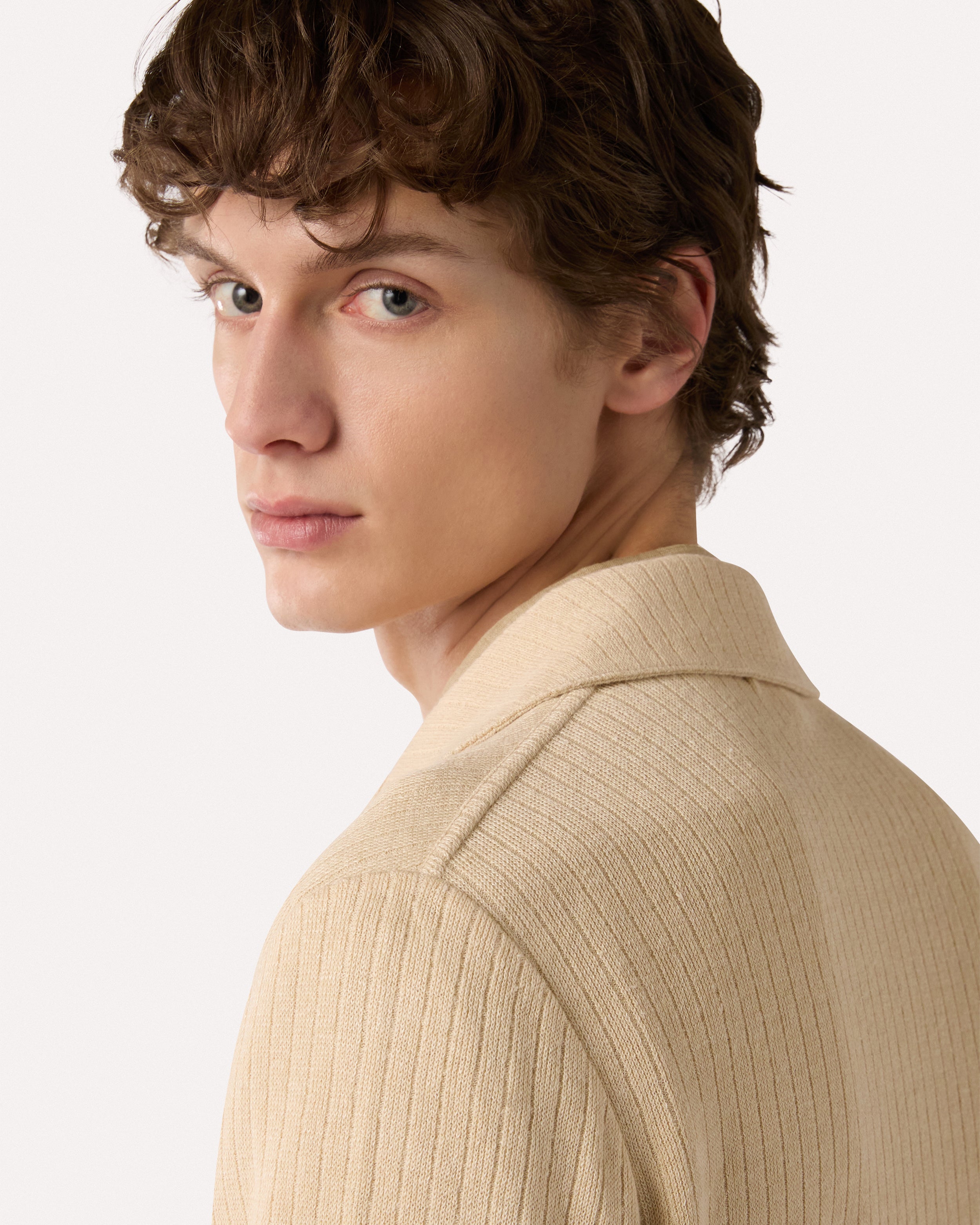 Cream single-breasted knit jacket CREAM Lardini 3