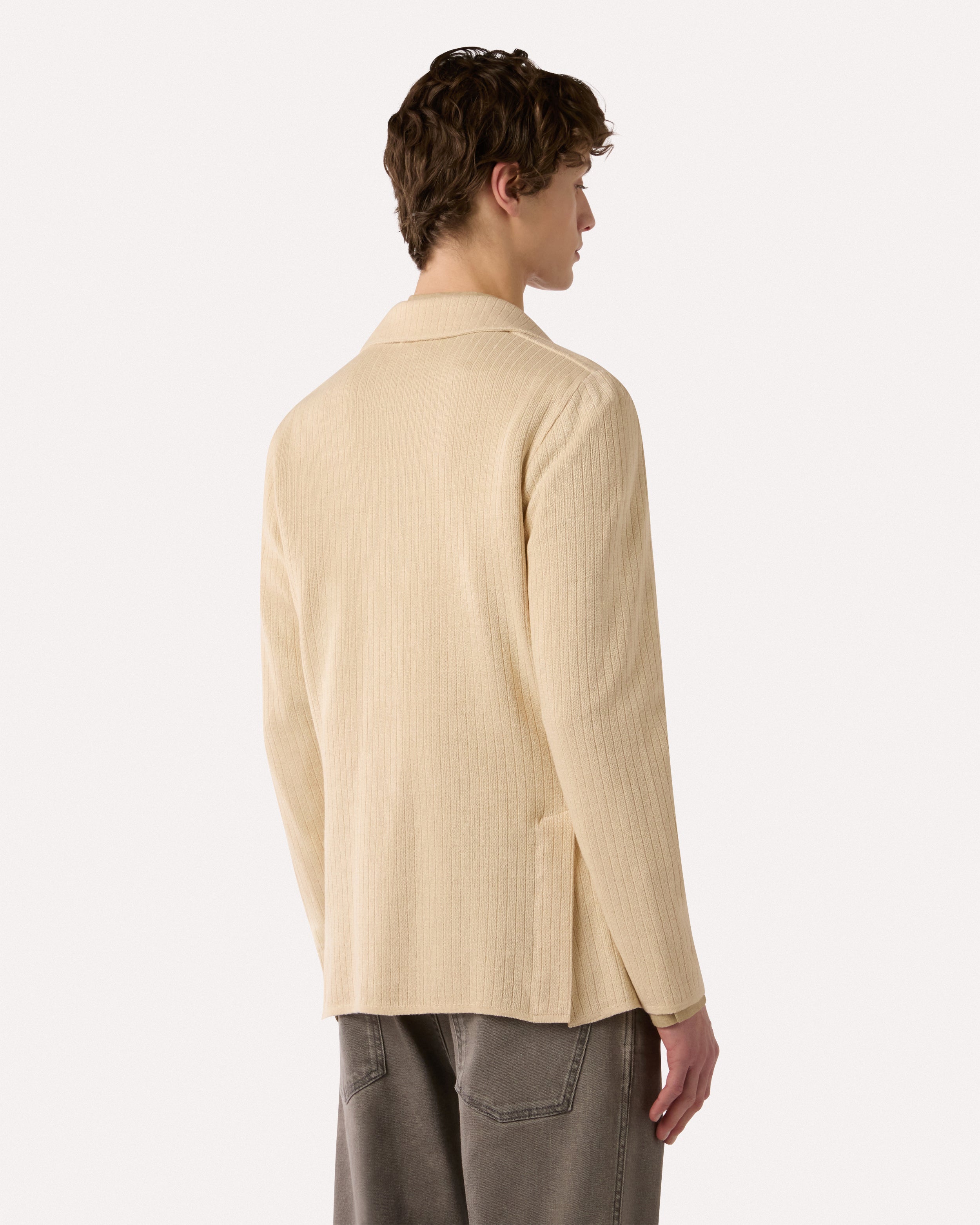 Cream single-breasted knit jacket CREAM Lardini 5