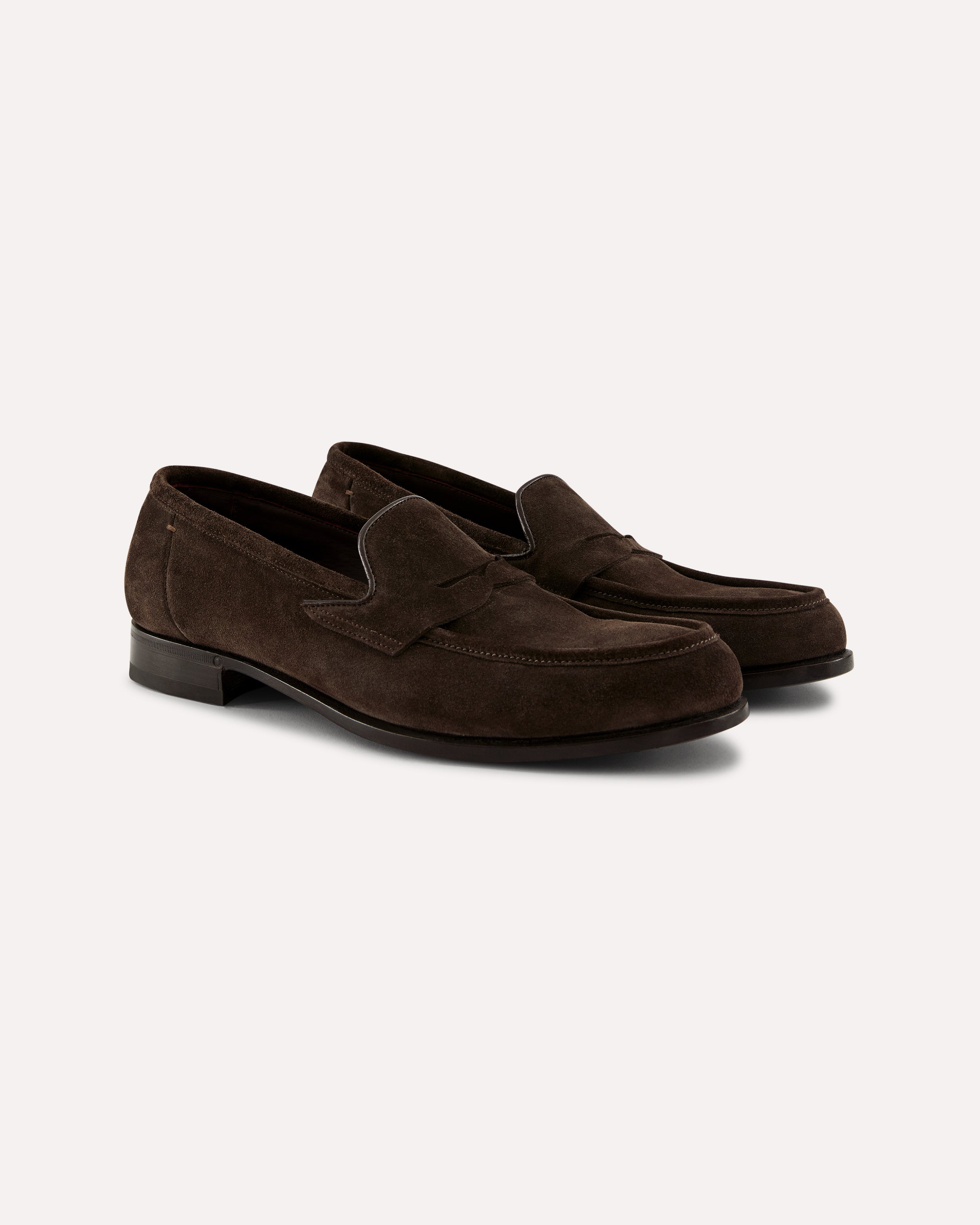 Brown calfskin leather loafers BROWN Lardini 4