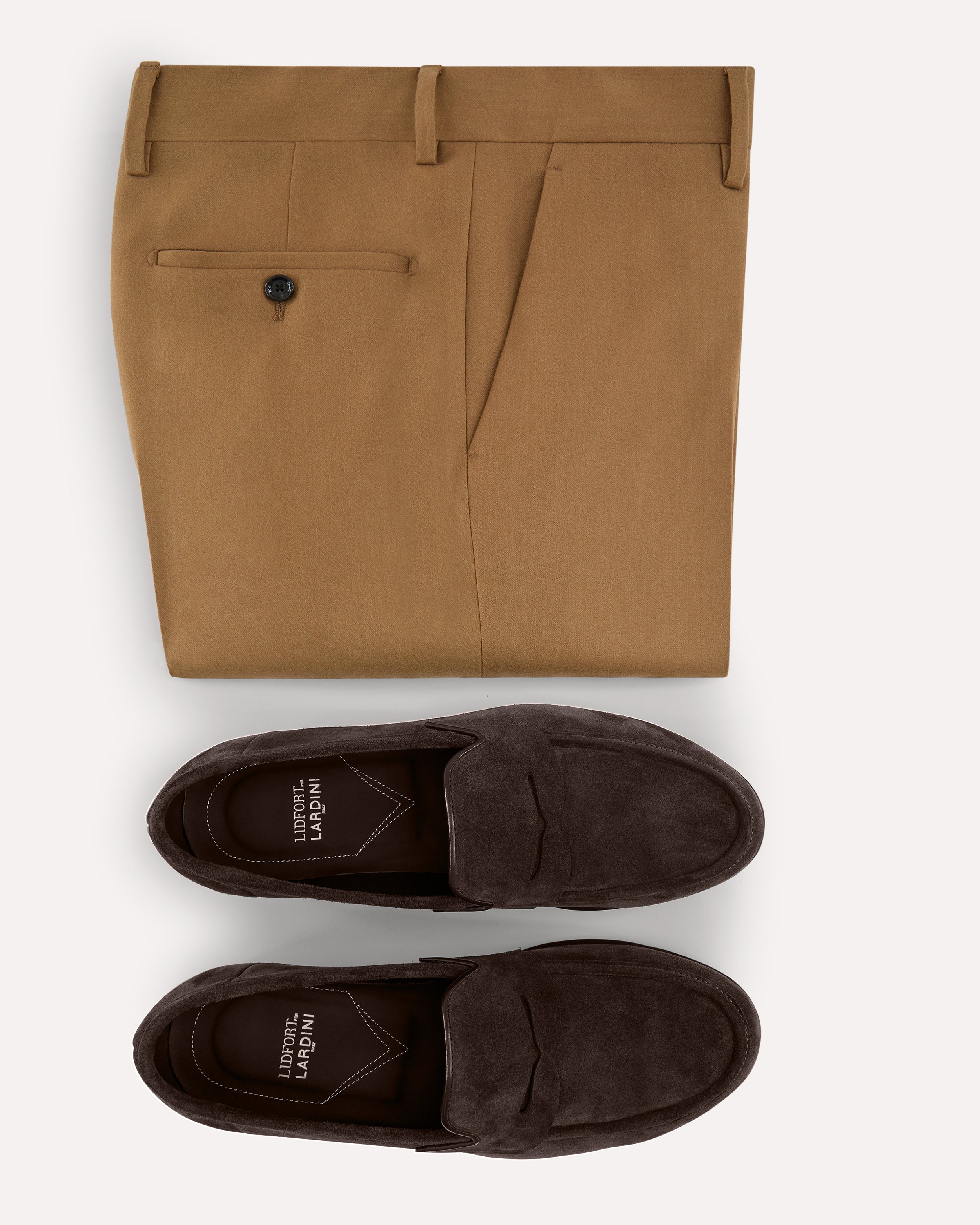 Brown calfskin leather loafers BROWN Lardini 6