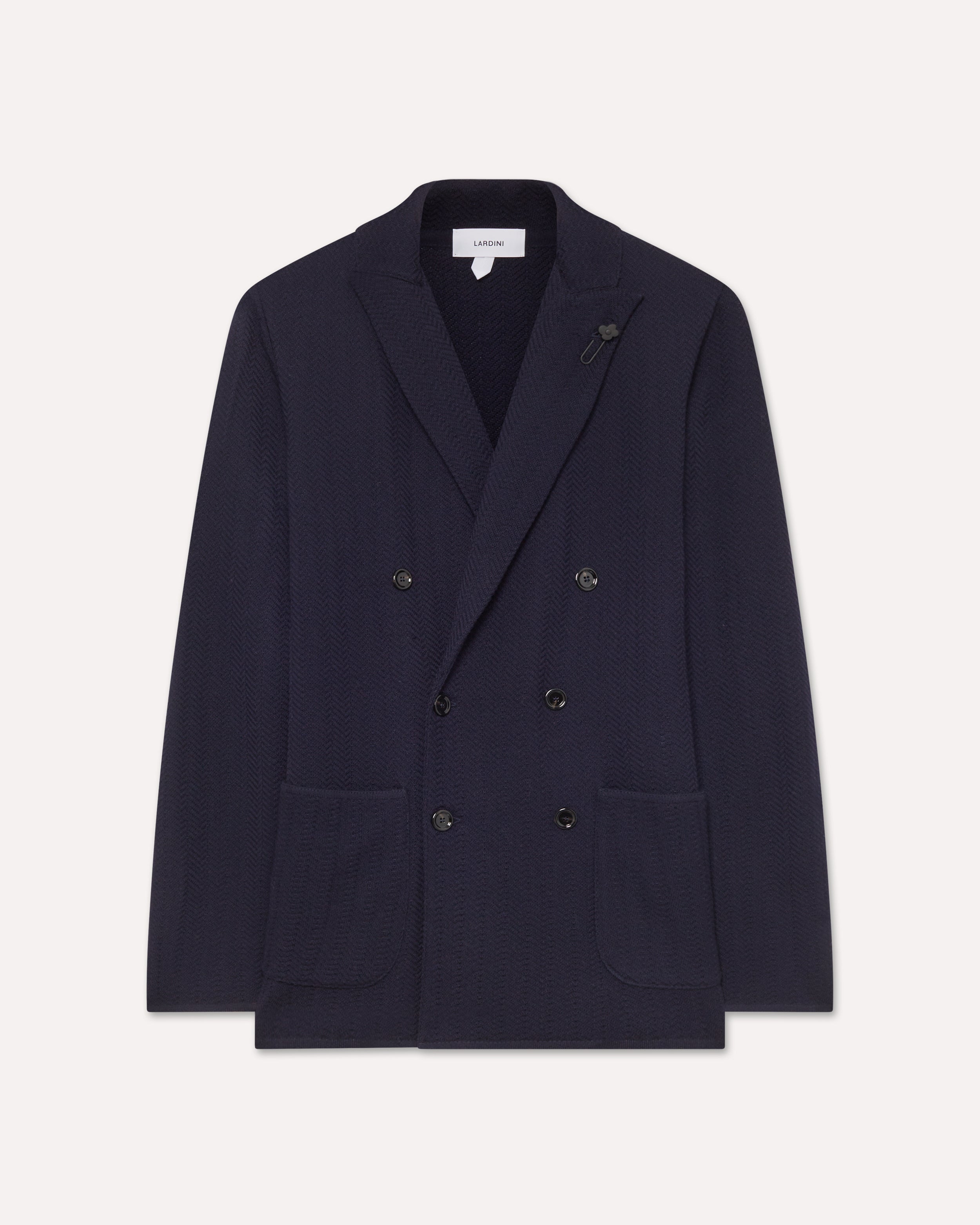 Blaue Jacke aus Merinowolle BLUE Lardini