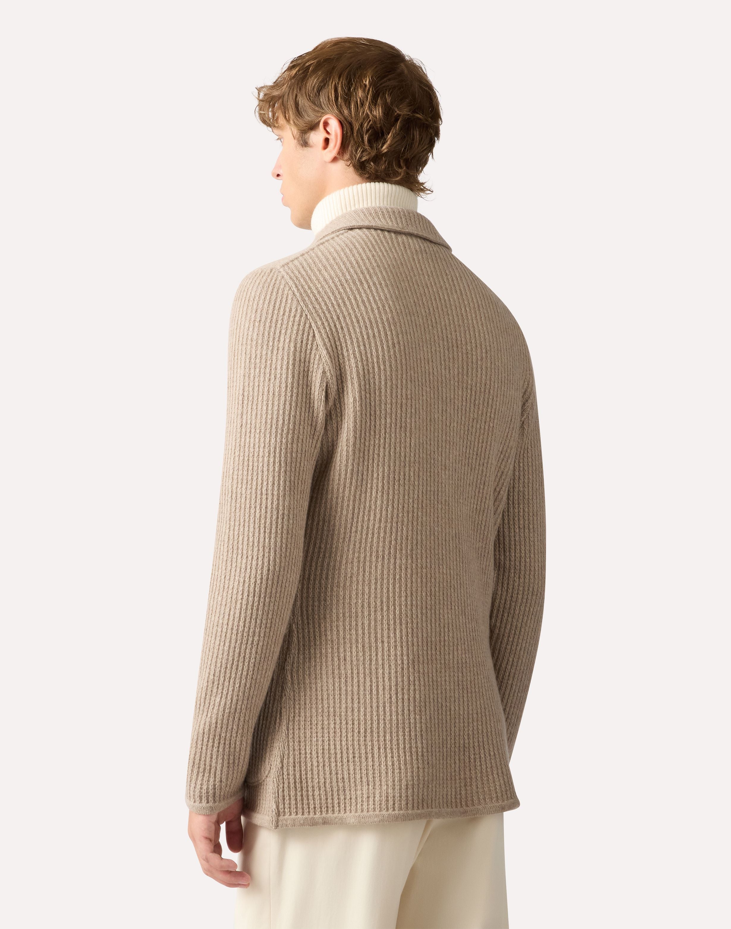 Strickjacke in Haselnussfarbe aus Kaschmir HAZELNUT Lardini 5