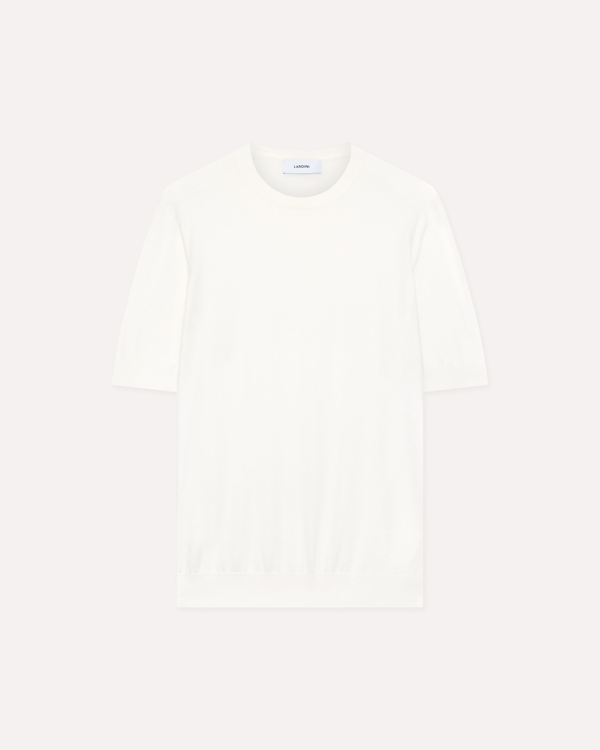 White knit T-shirt WHITE Lardini 1