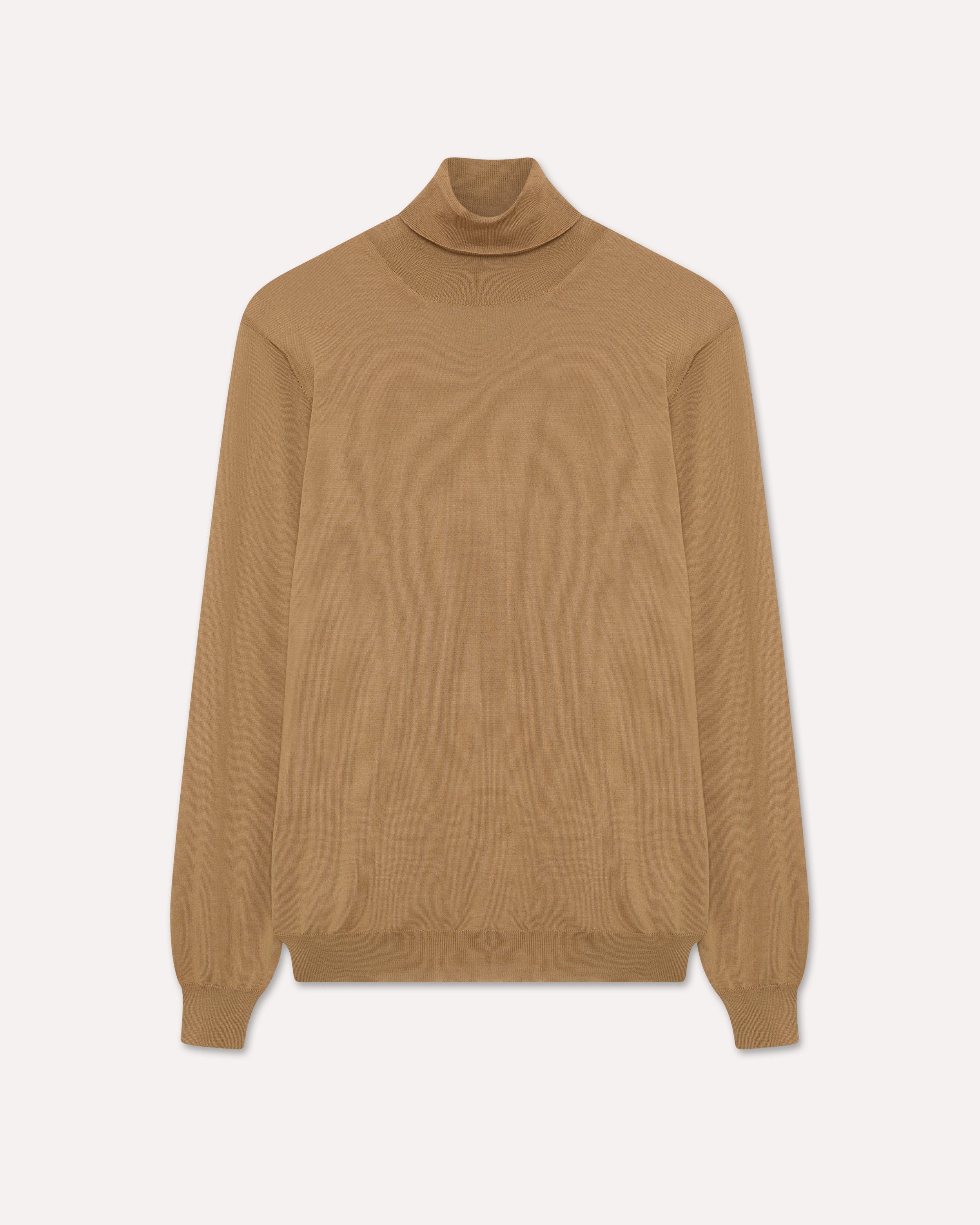Camel superfine merino wool turtleneck CAMEL Lardini 1