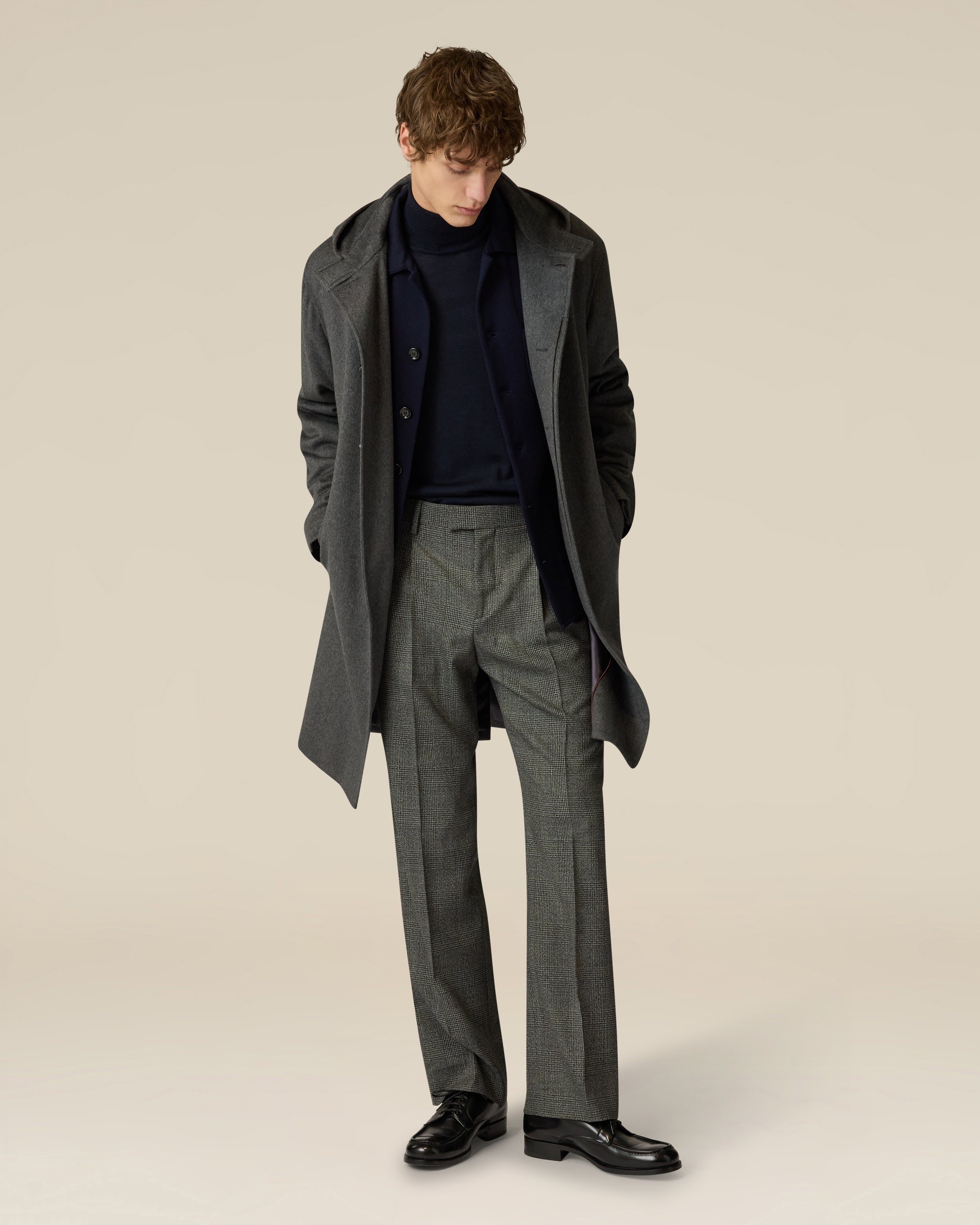 Blue turtleneck in wool silk and cashmere BLUE Lardini 2