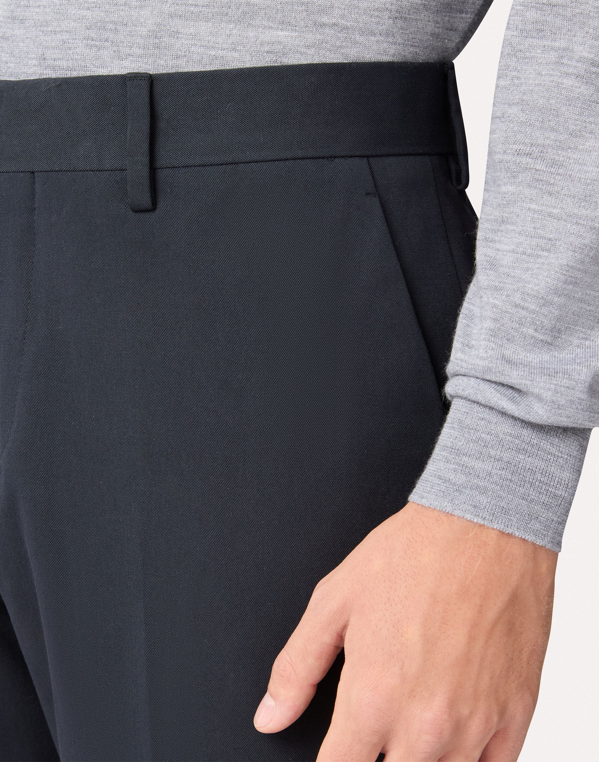 Pantalone blu in cotone bi-stretch BLUE Lardini 3