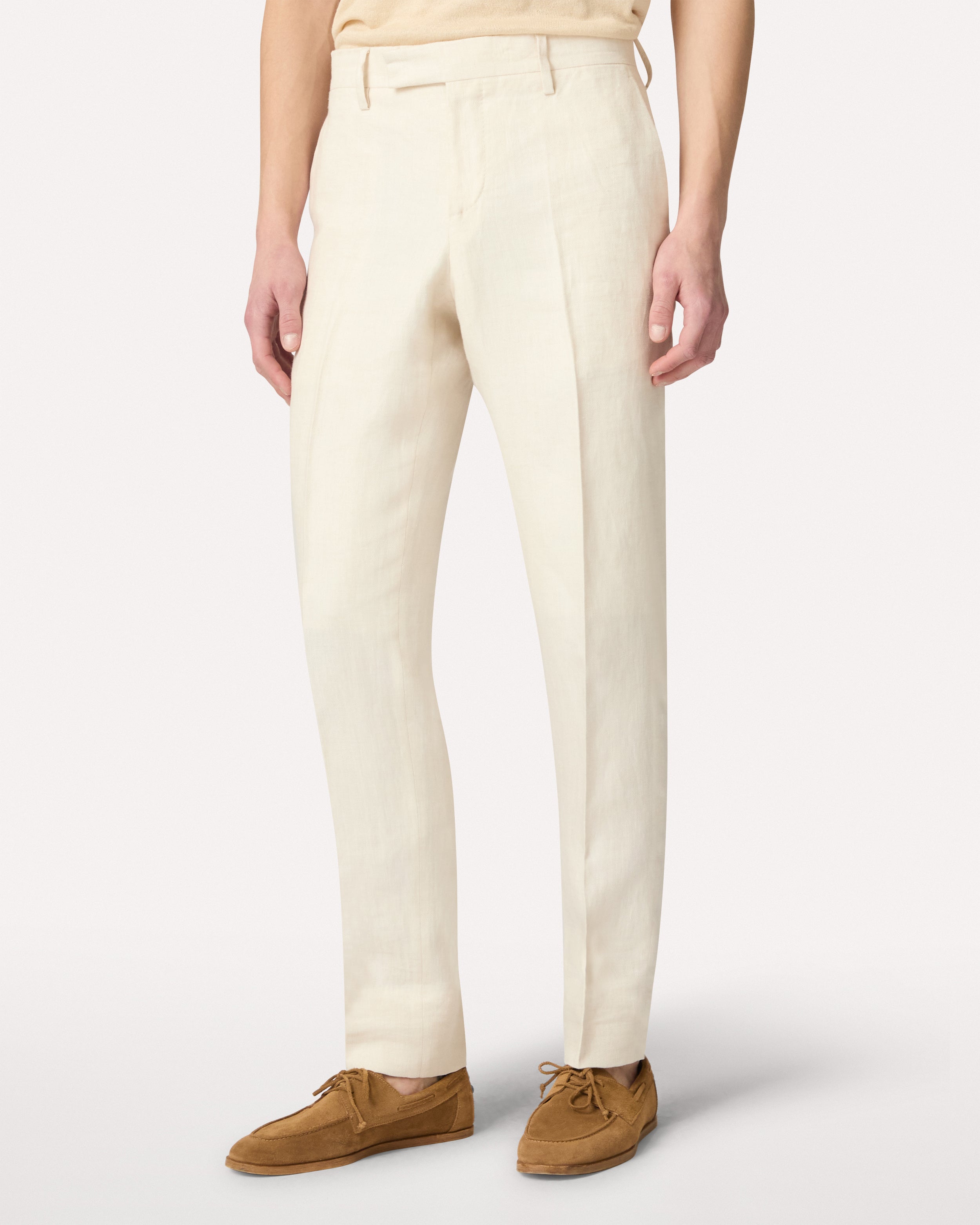 Cream flat-front trousers CREAM Lardini 3