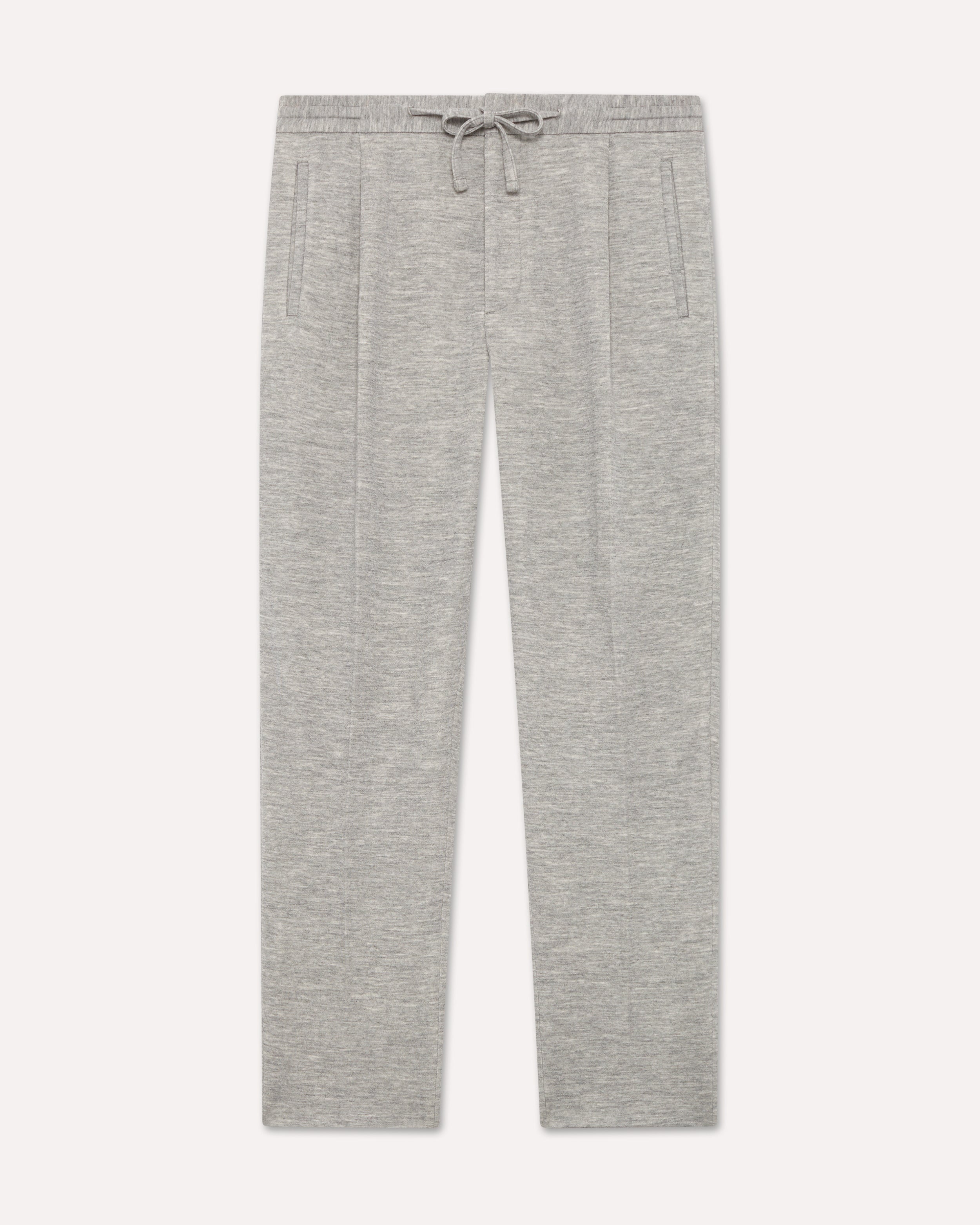 Pantalone in jersey di lana e cotone grigio GREY Lardini 1