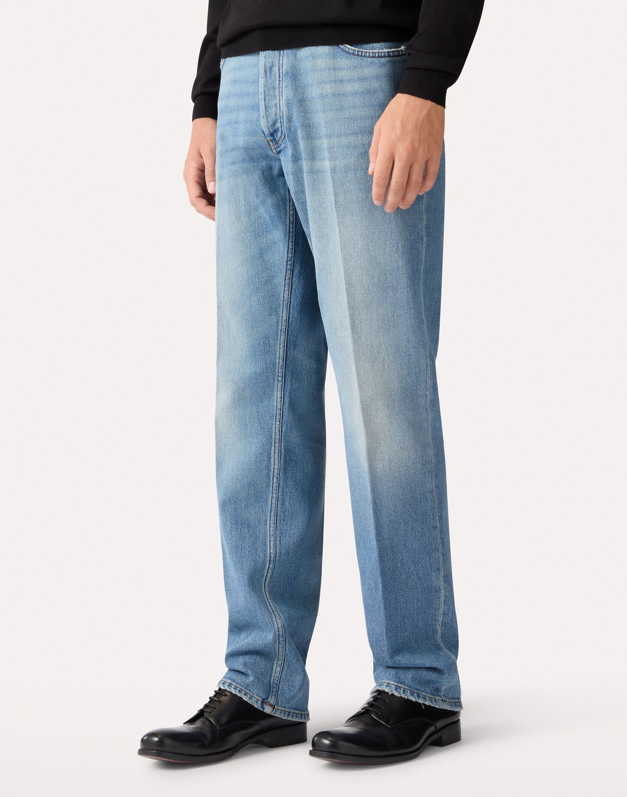 Jean bleu coupe comfort en denim stretch BLUE Lardini 4