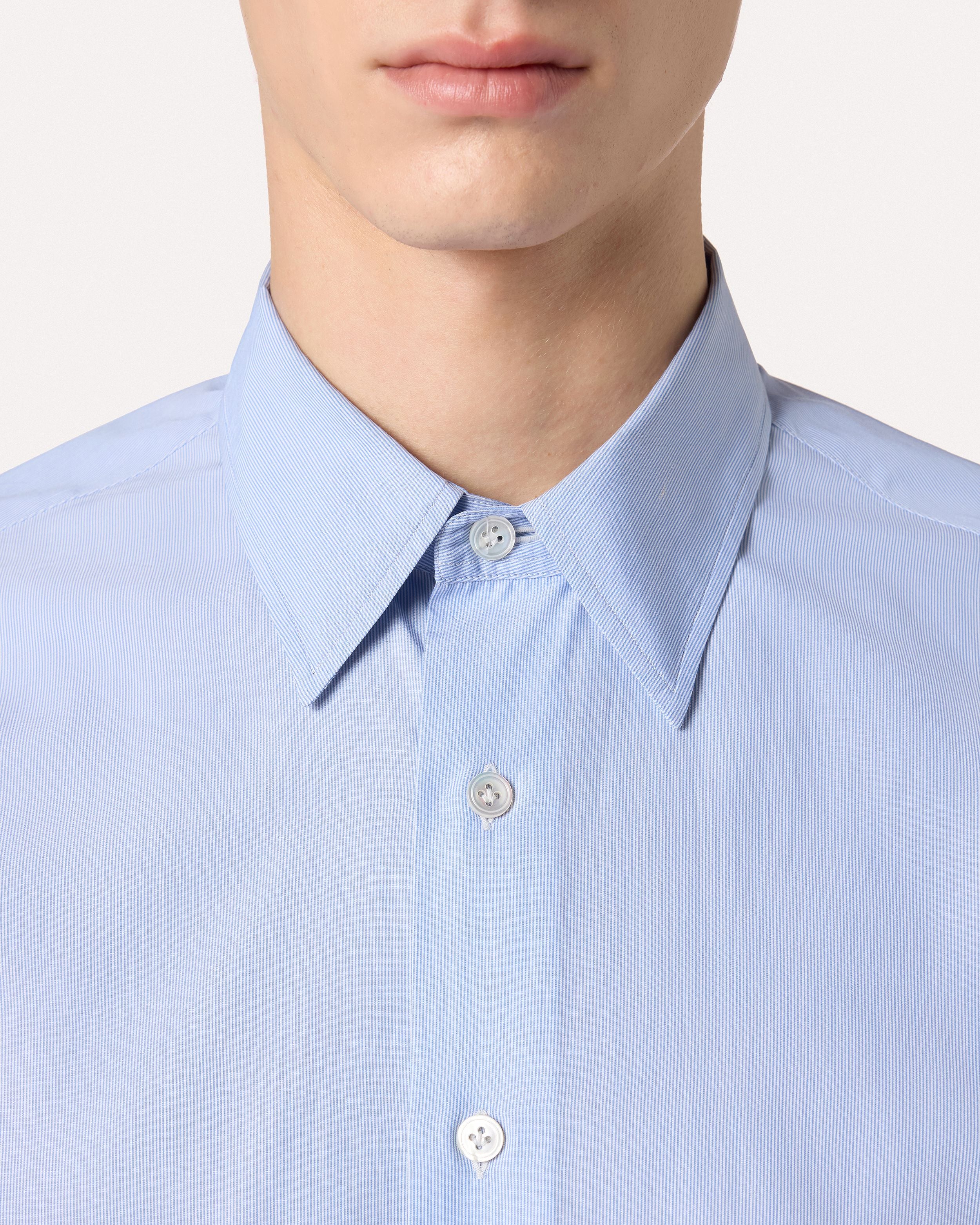 Light blue cotton poplin shirt SKY BLUE Lardini 3