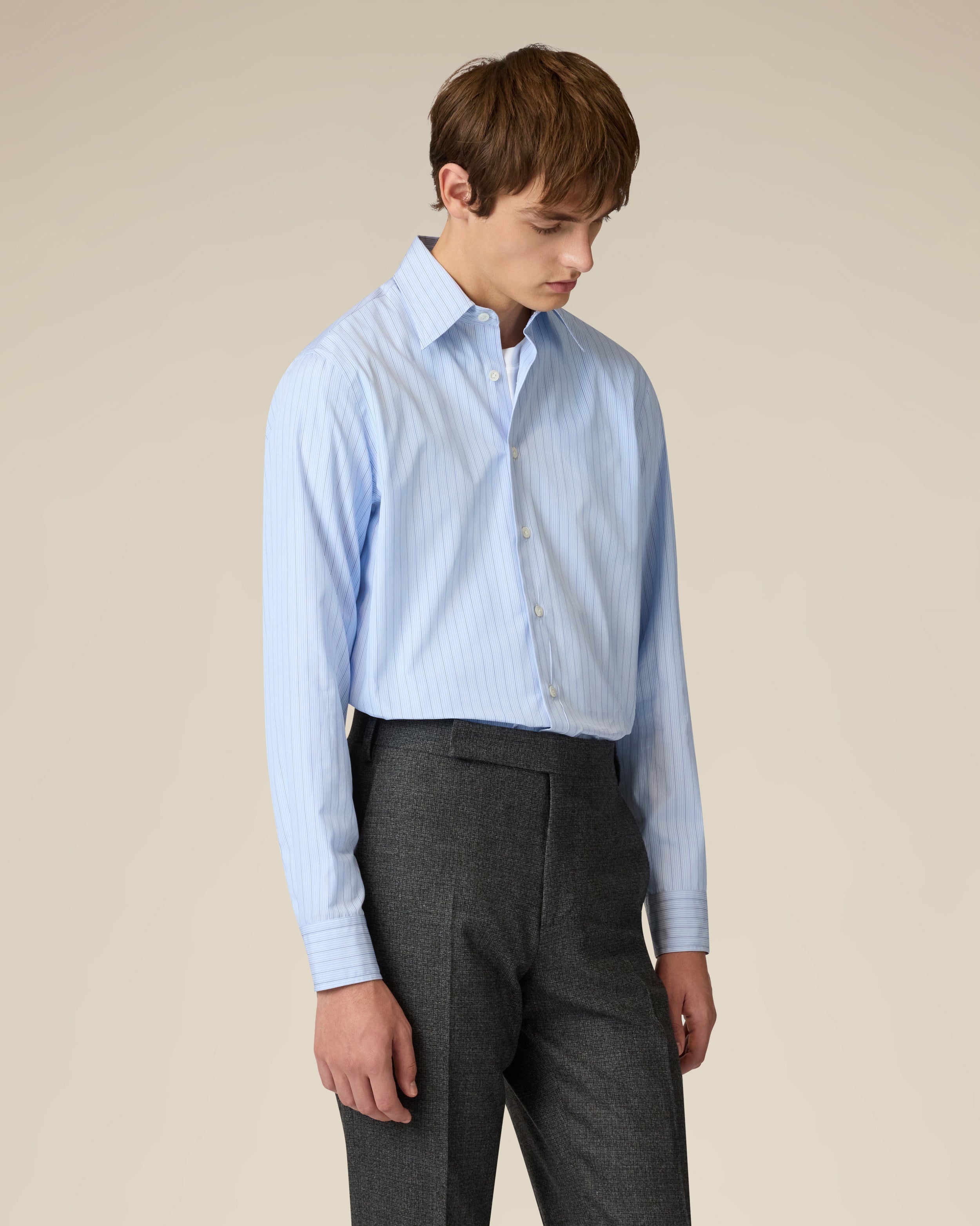 Light blue cotton poplin shirt LIGHT BLUE Lardini 4