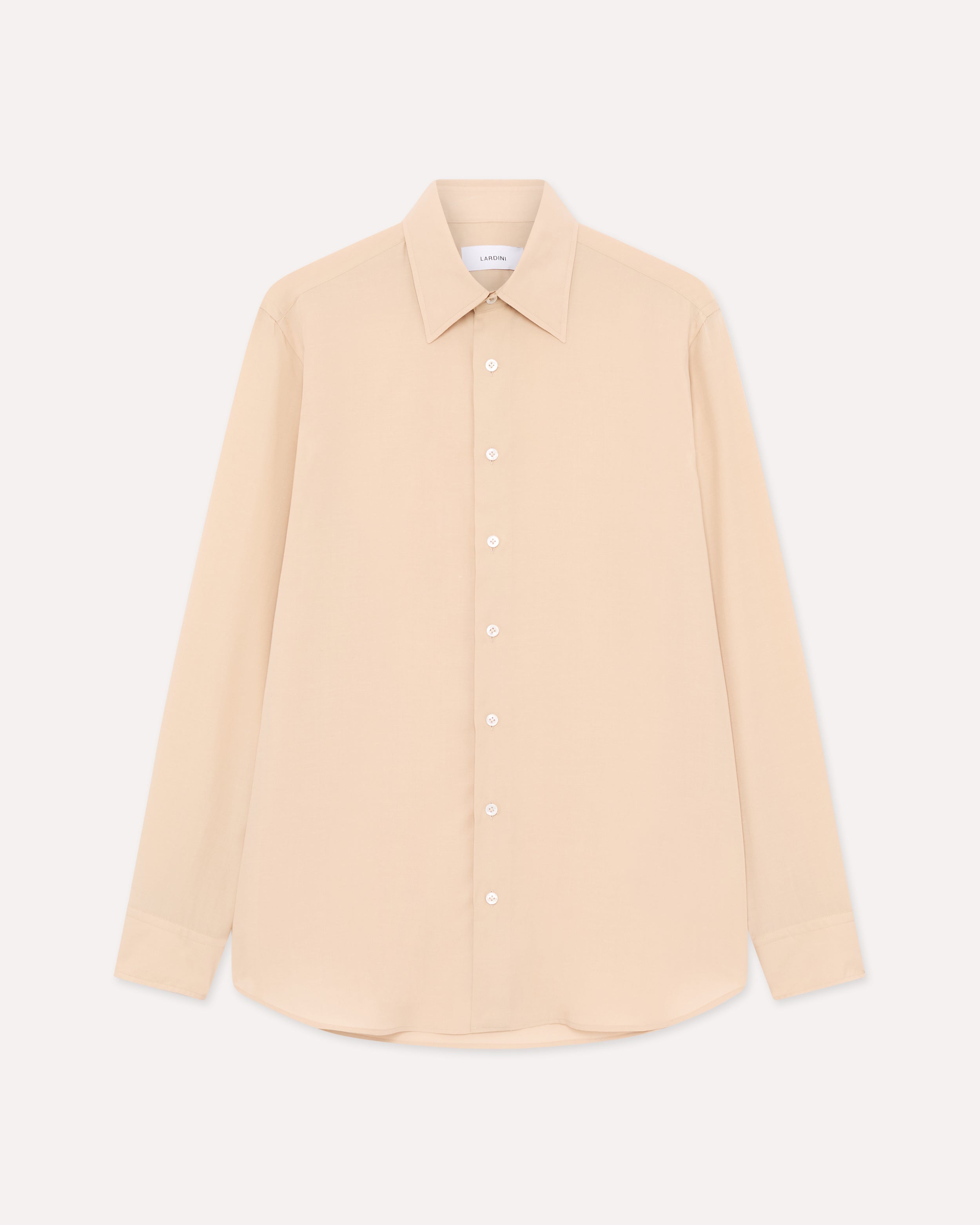 Camicia beige in lyocell e lino BEIGE Lardini