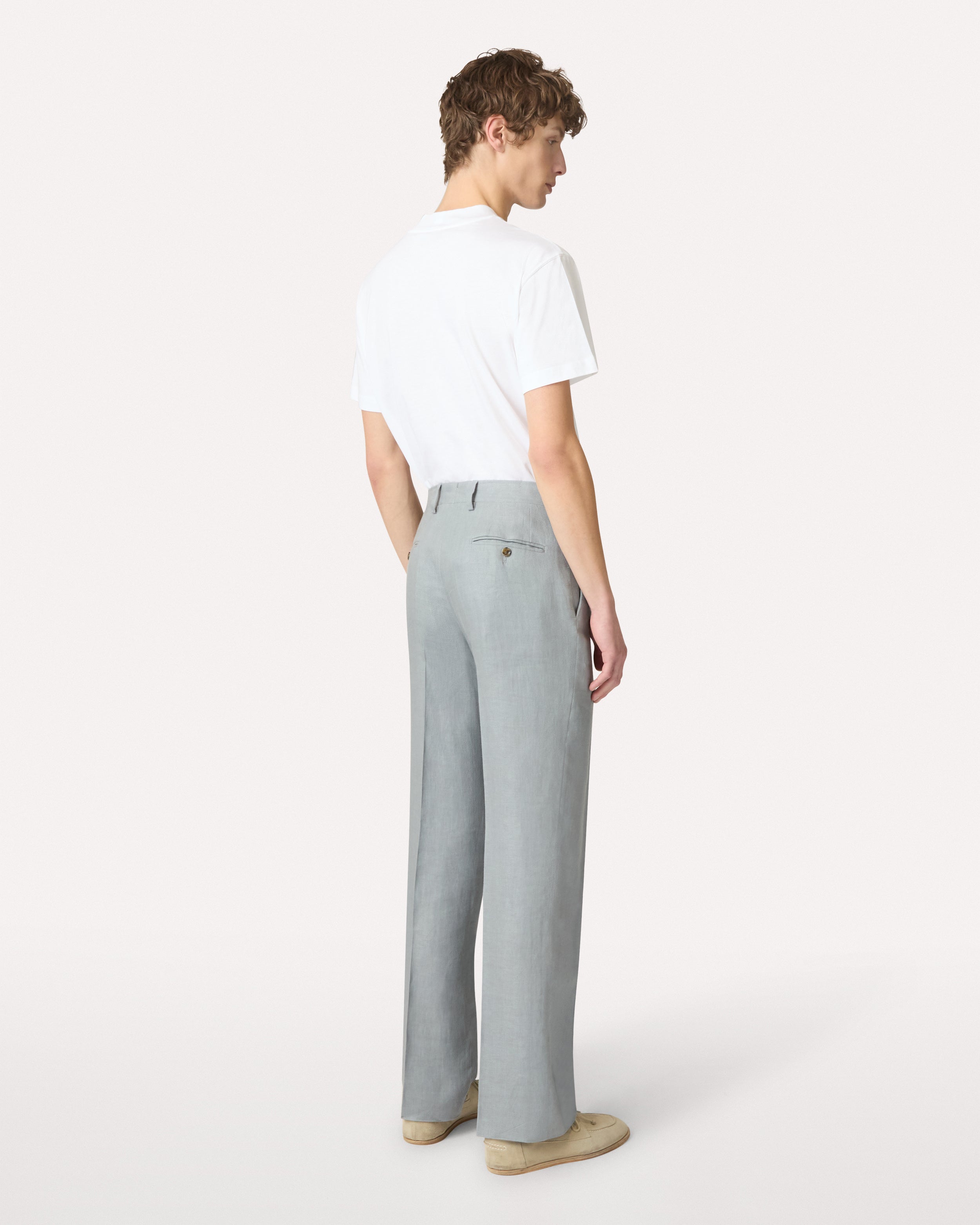 Pantalone grigio in twill GREY Lardini 5