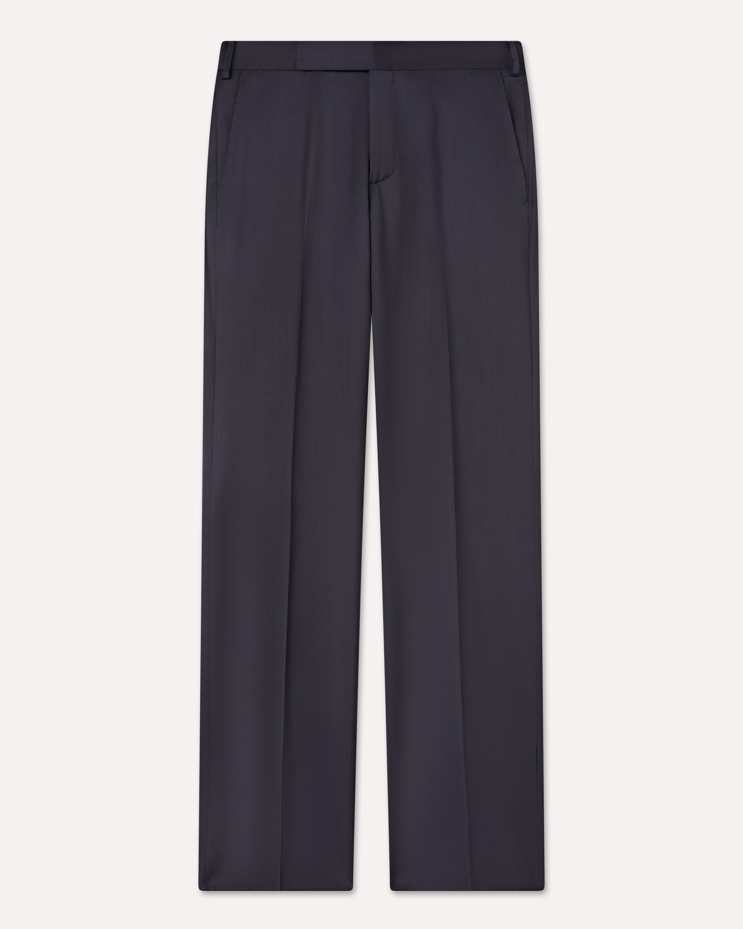 Flat-front trousers in jacquard silk BLUE Lardini