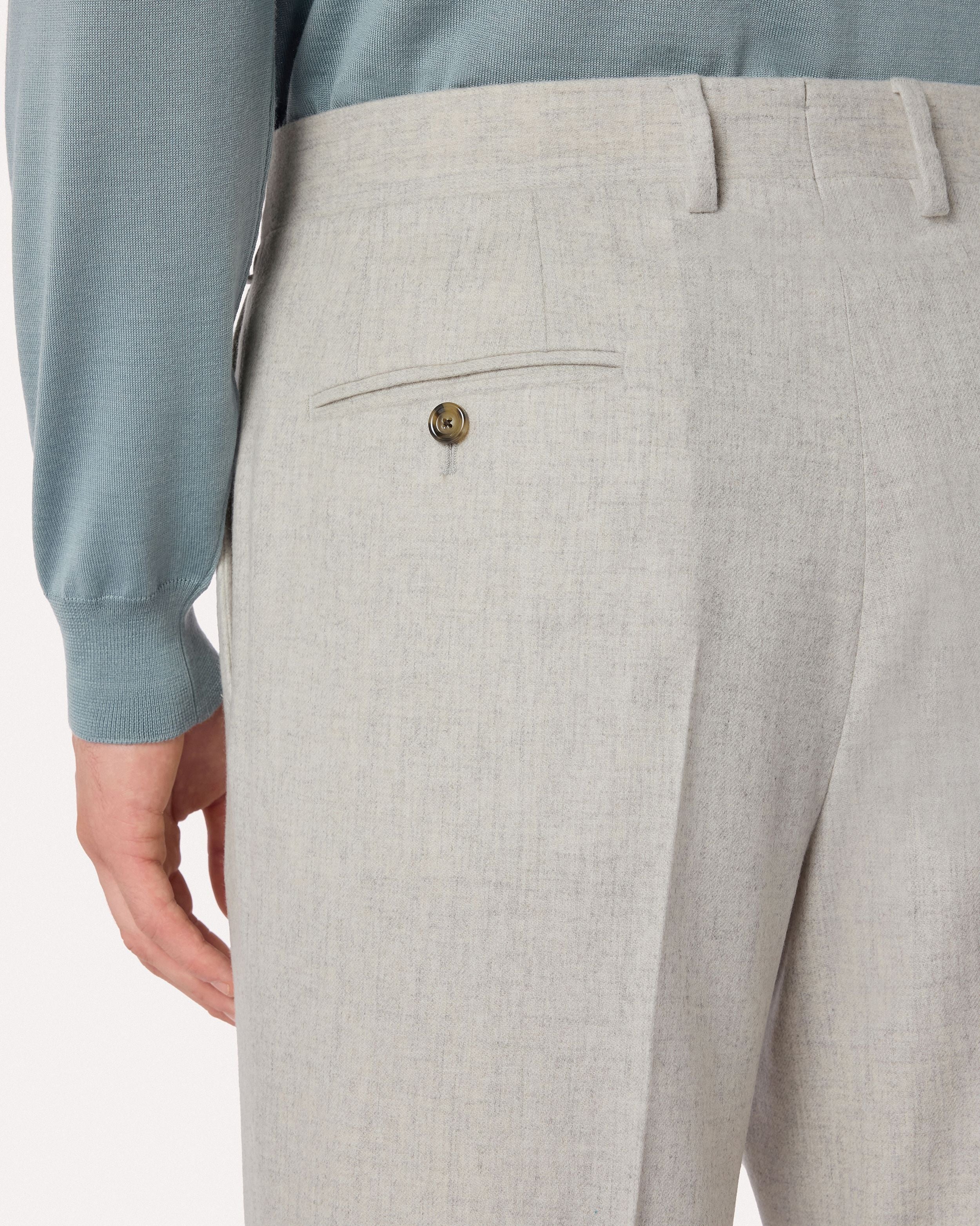 Pantalone grigio senza pieghe in flanella leggera GREY Lardini 3