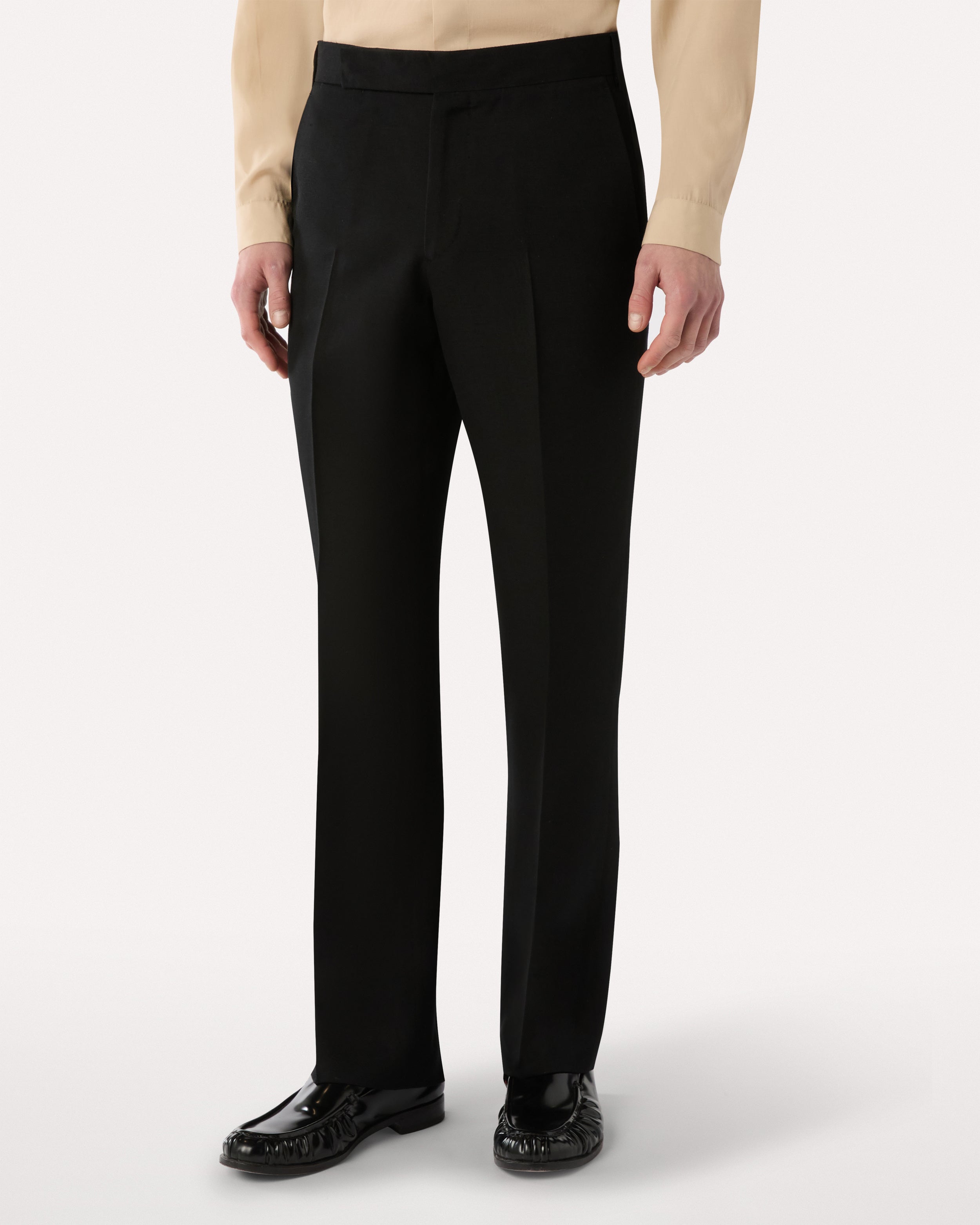 Pantalon noir en EcoVero BLACK Lardini 4