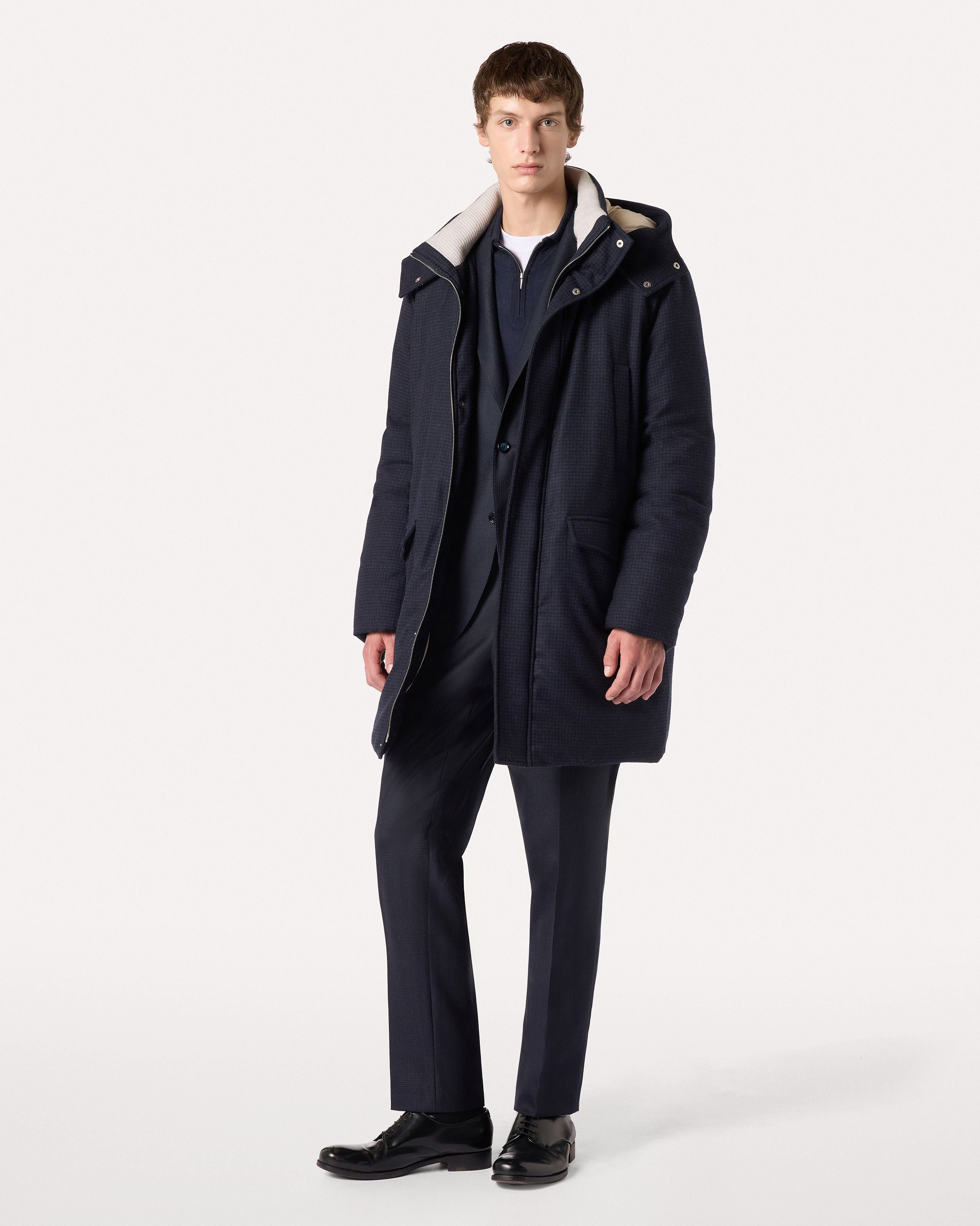 Abito monopetto in lana blu e nero BLUE/BLACK Lardini 2