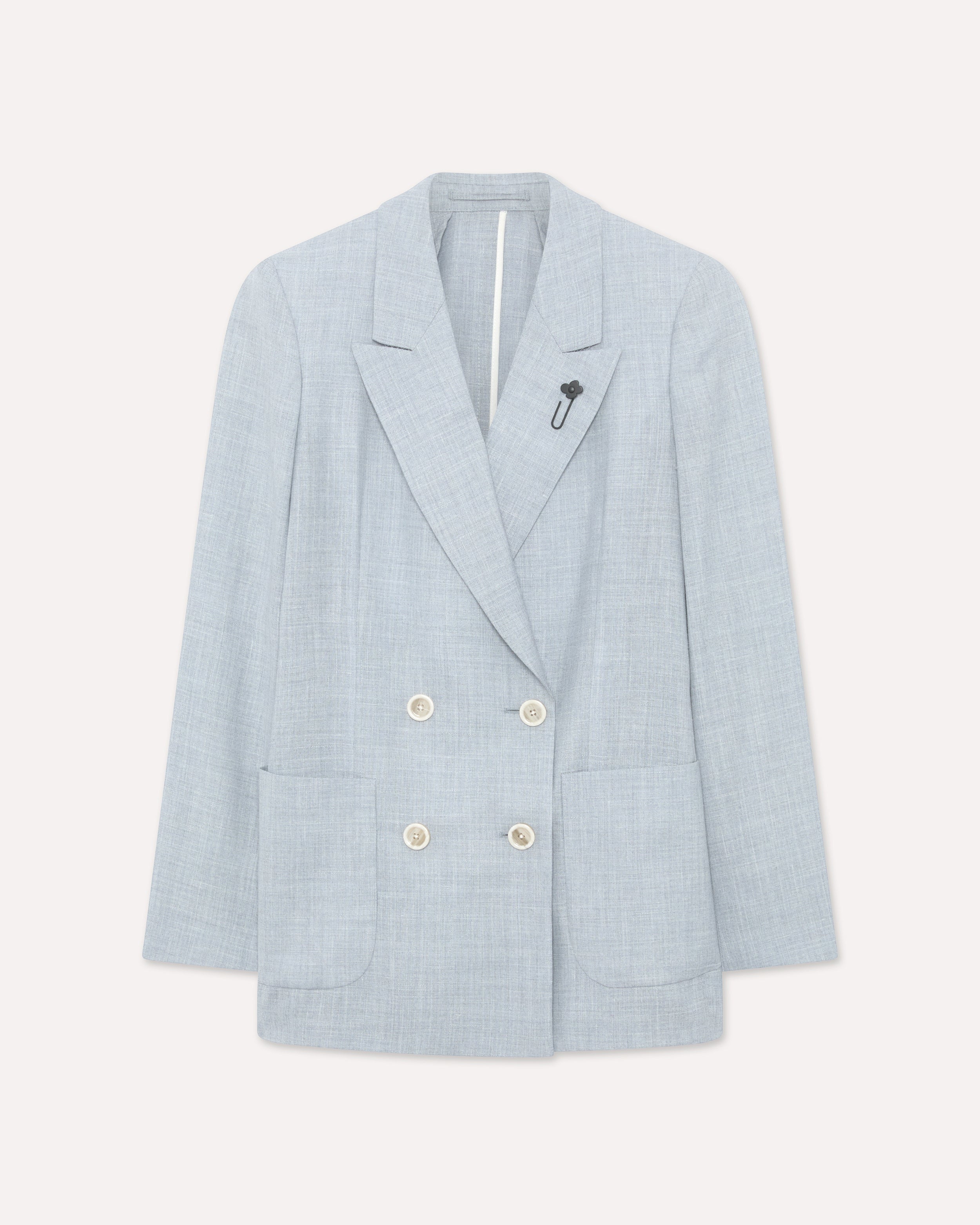 Light blue double-breasted blazer LIGHT BLUE Lardini 1