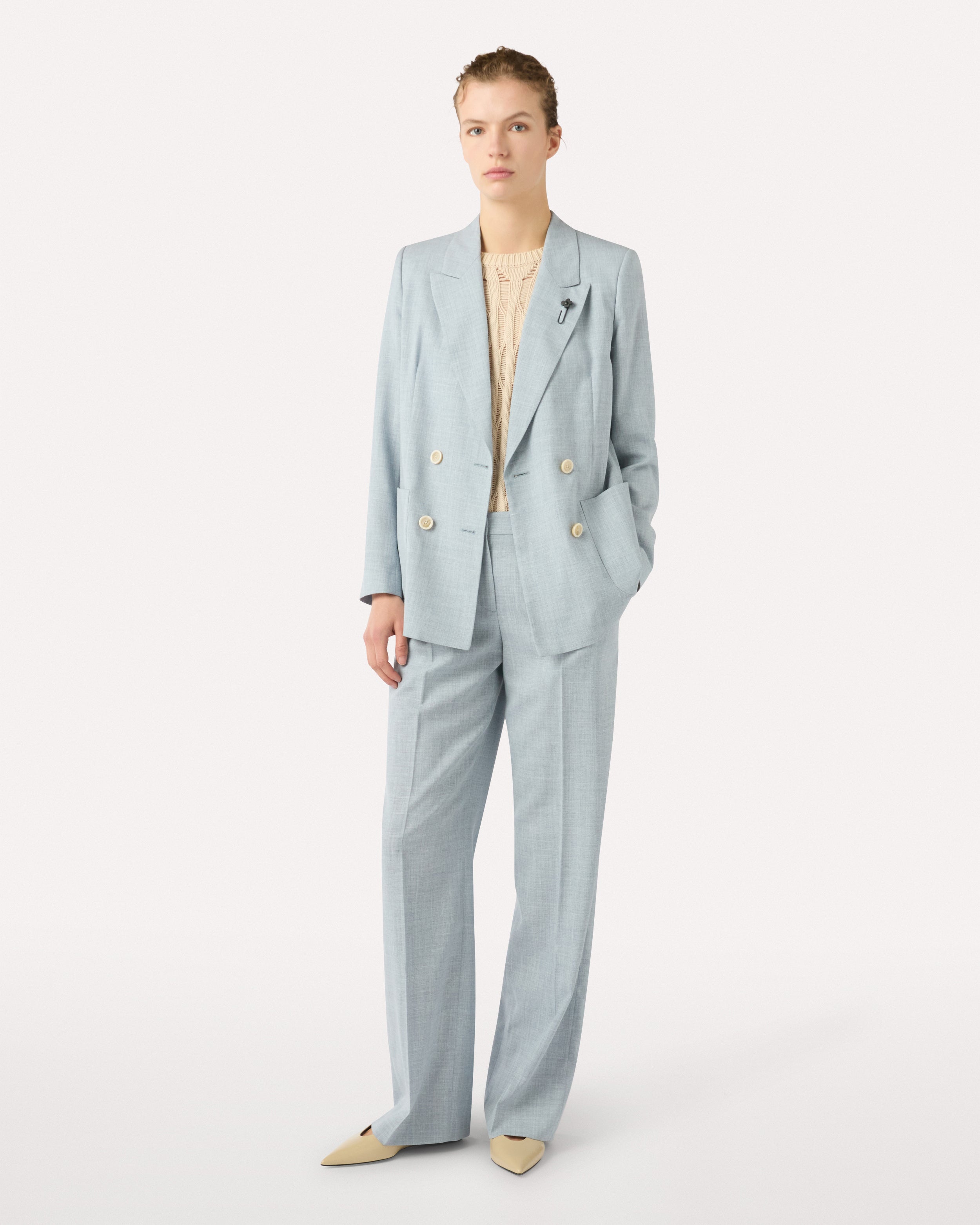 Light blue double-breasted blazer LIGHT BLUE Lardini 2