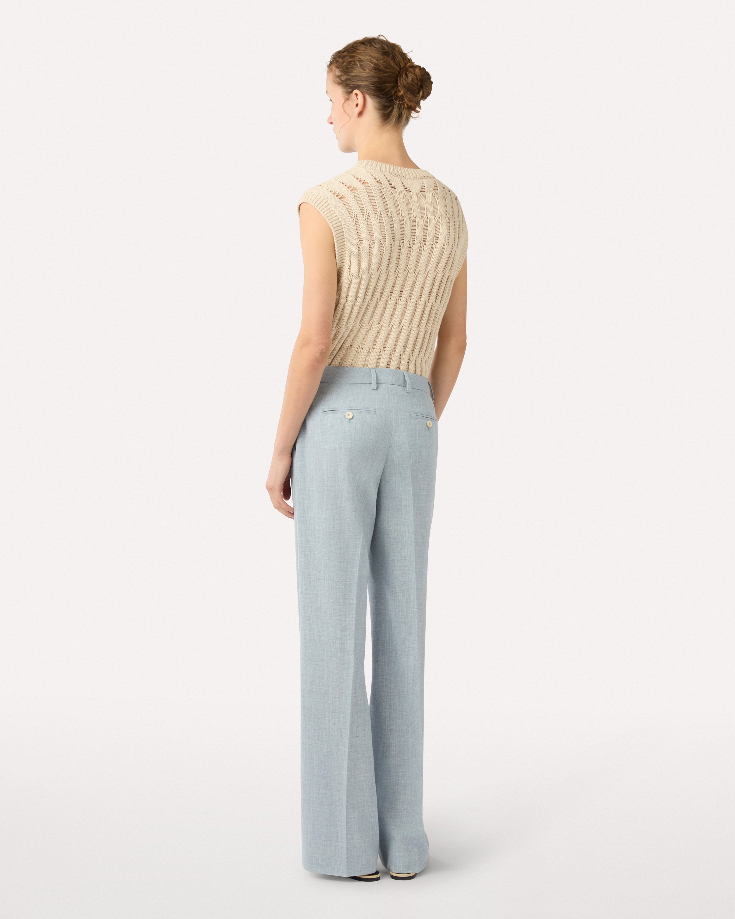 Light blue twill trousers LIGHT BLUE Lardini 5