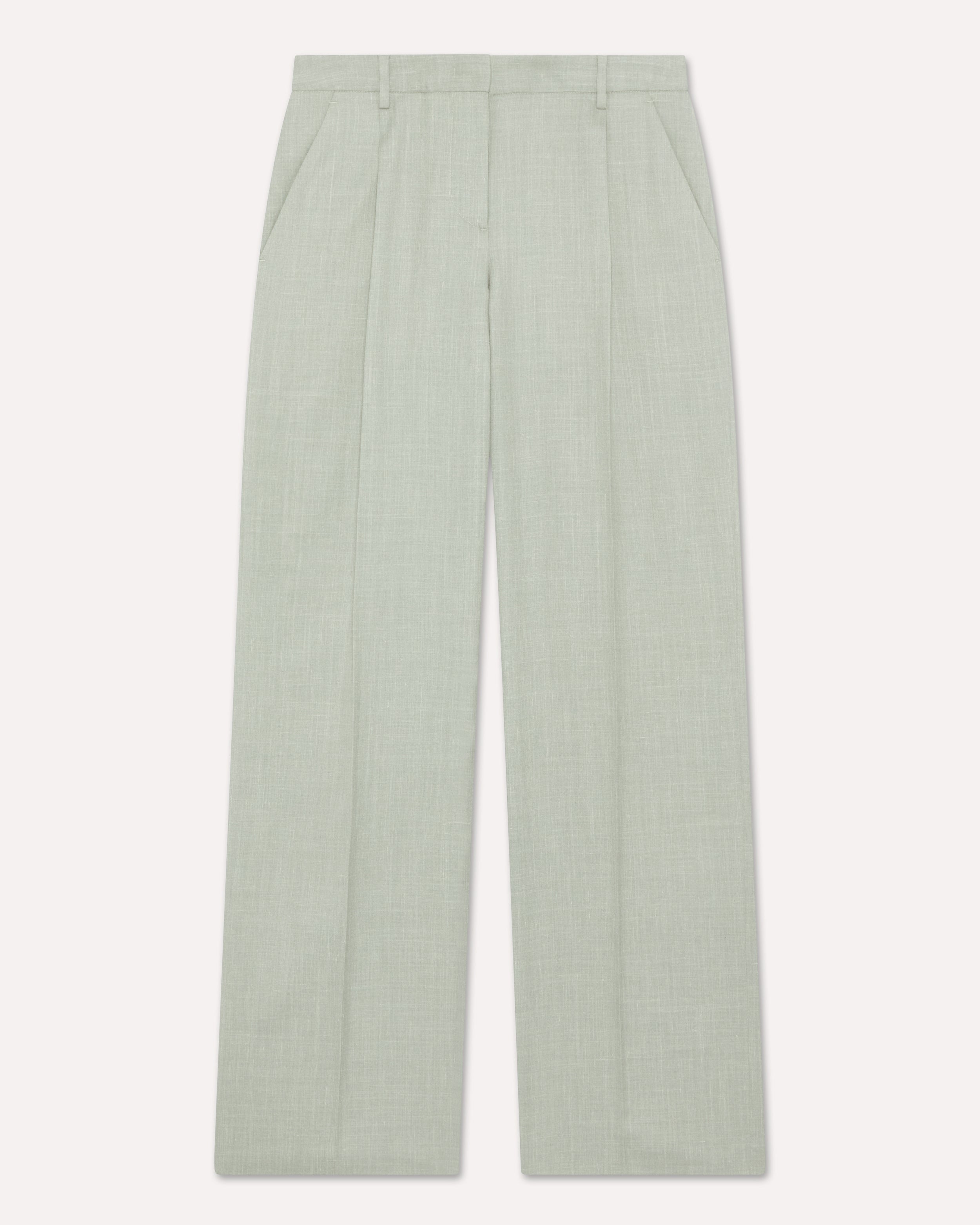 Tailored green twill trousers GREEN Lardini 1