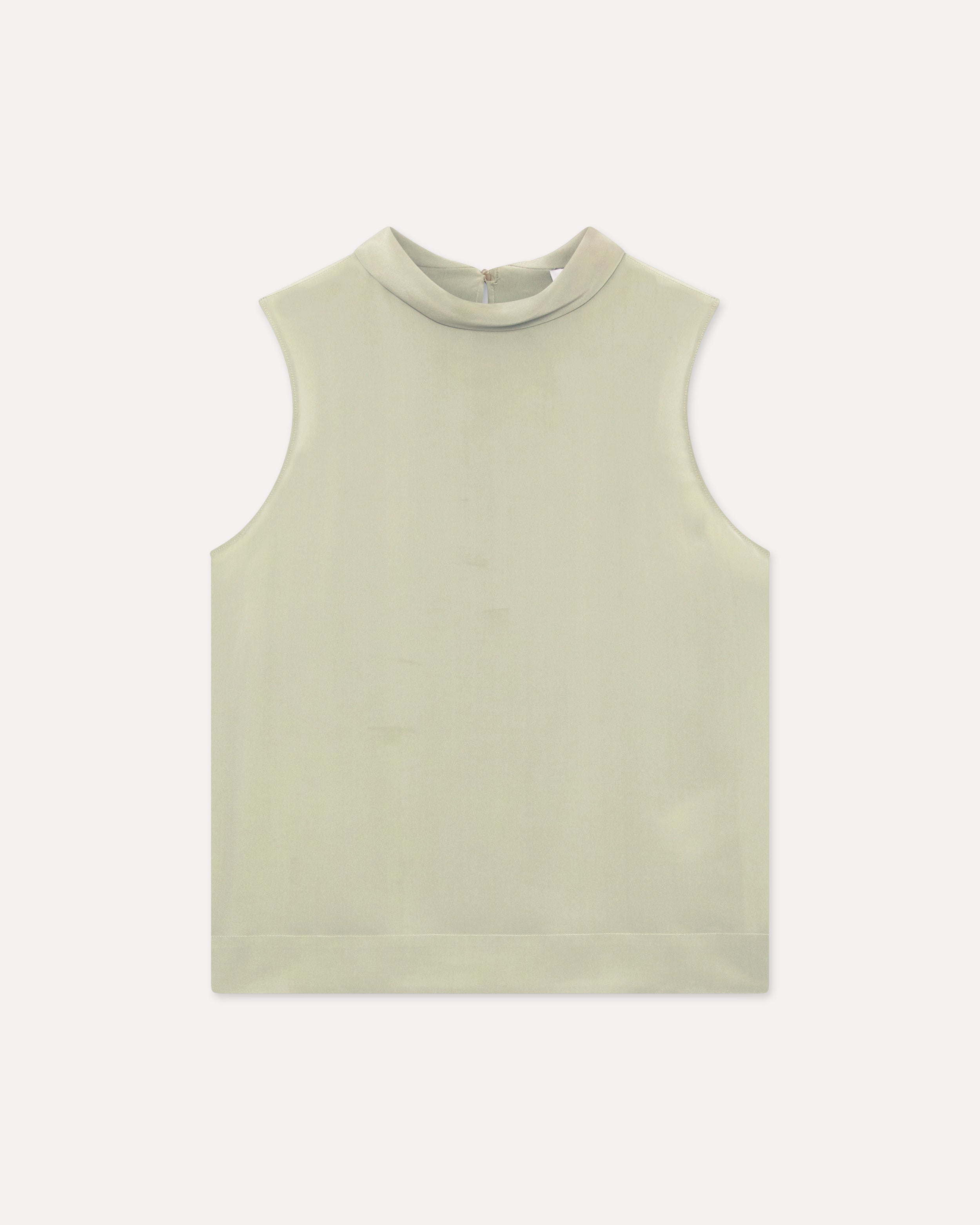 Green silk sleeveless top GREEN Lardini 1