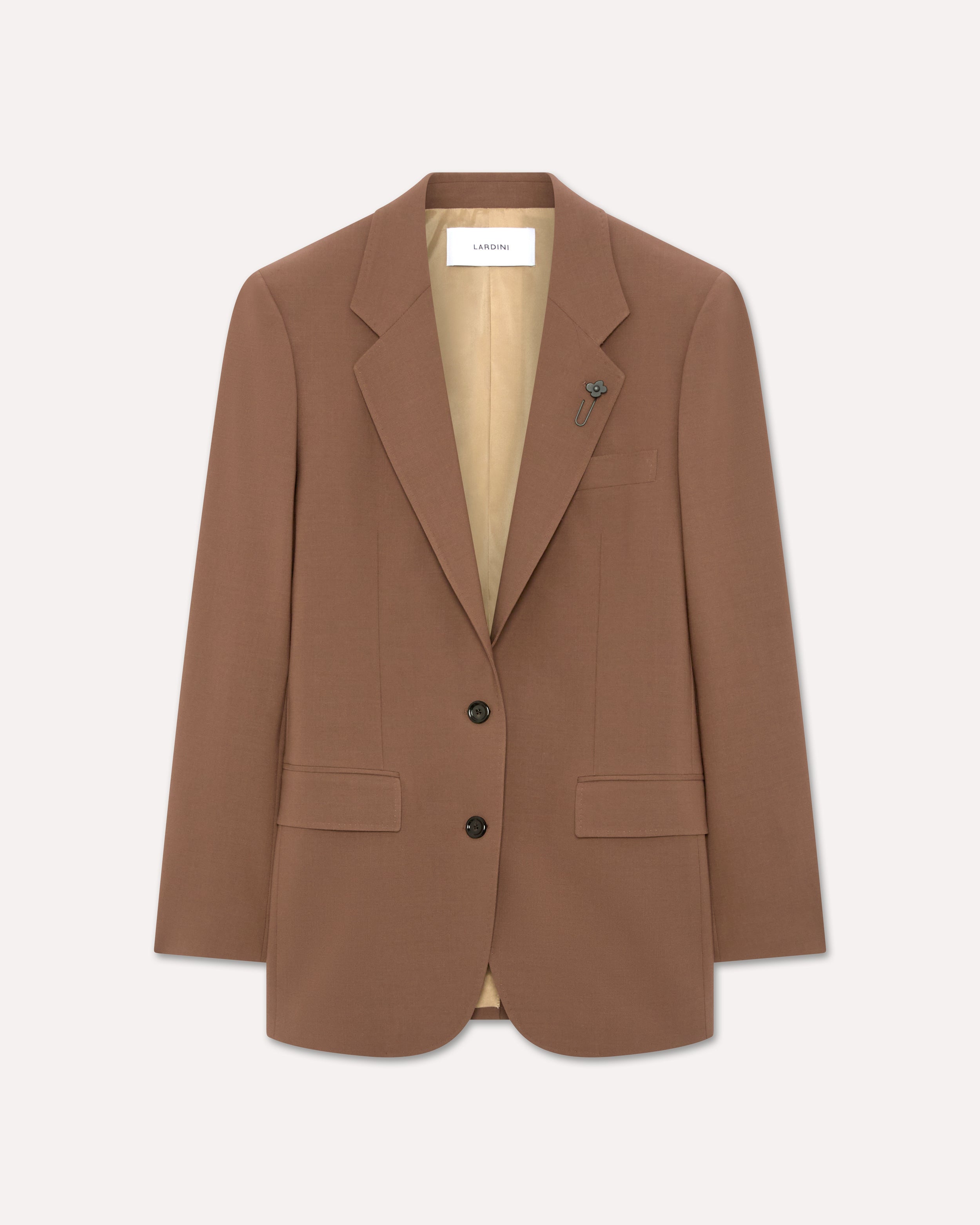 Blazer à simple boutonnage marron BROWN Lardini 1