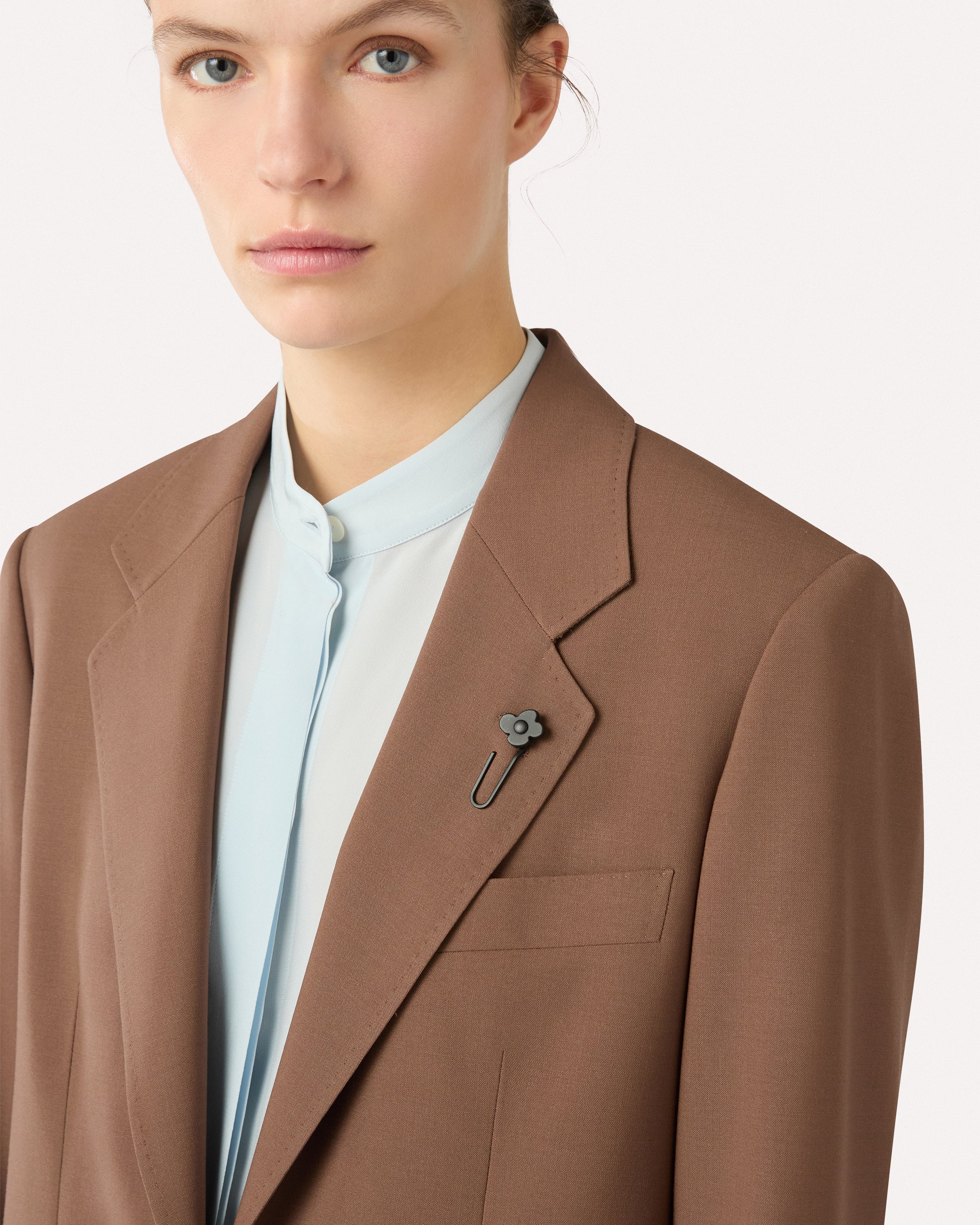 Brown single-breasted blazer BROWN Lardini 3