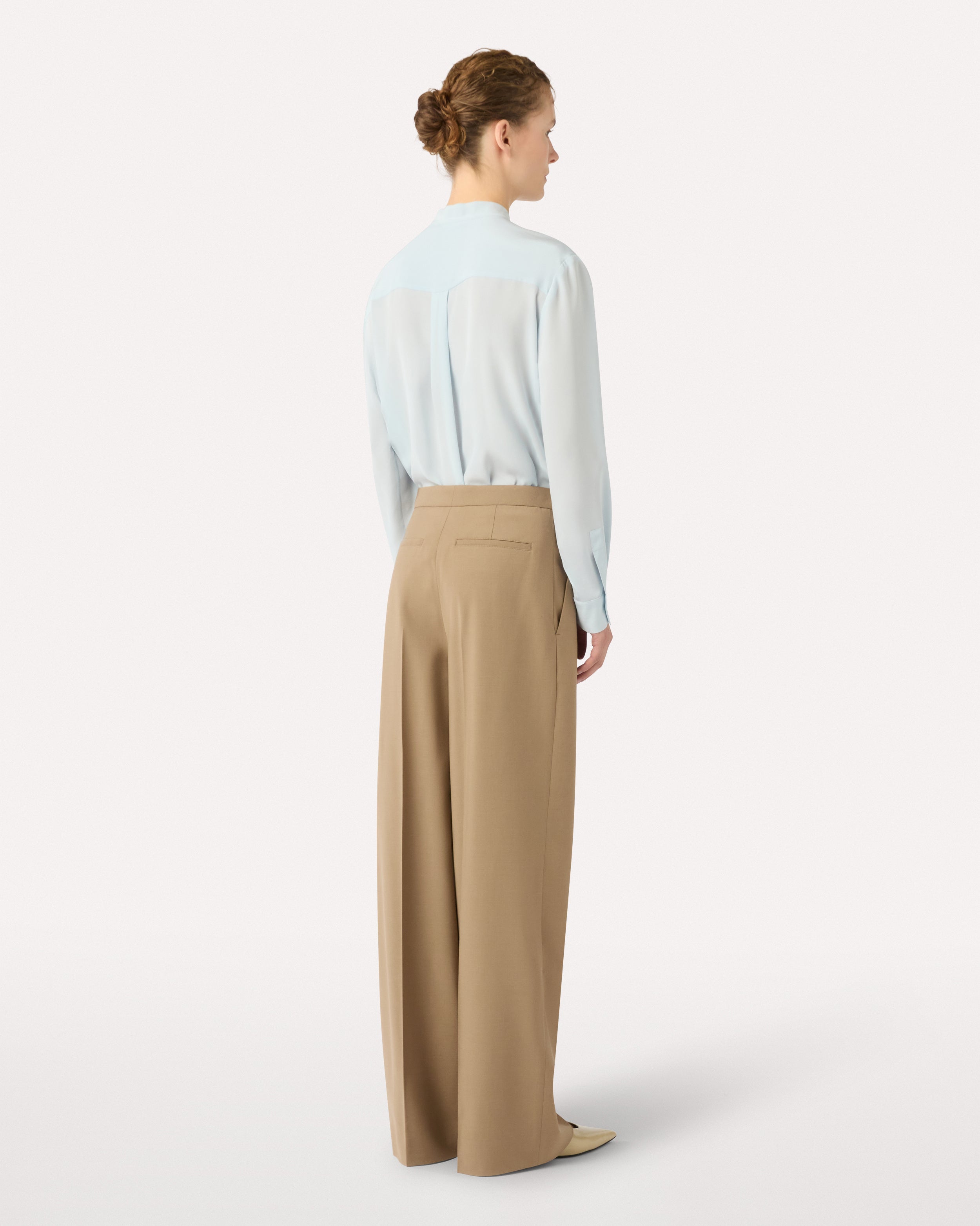 Pantalon beige en laine mélangée BEIGE Lardini 5