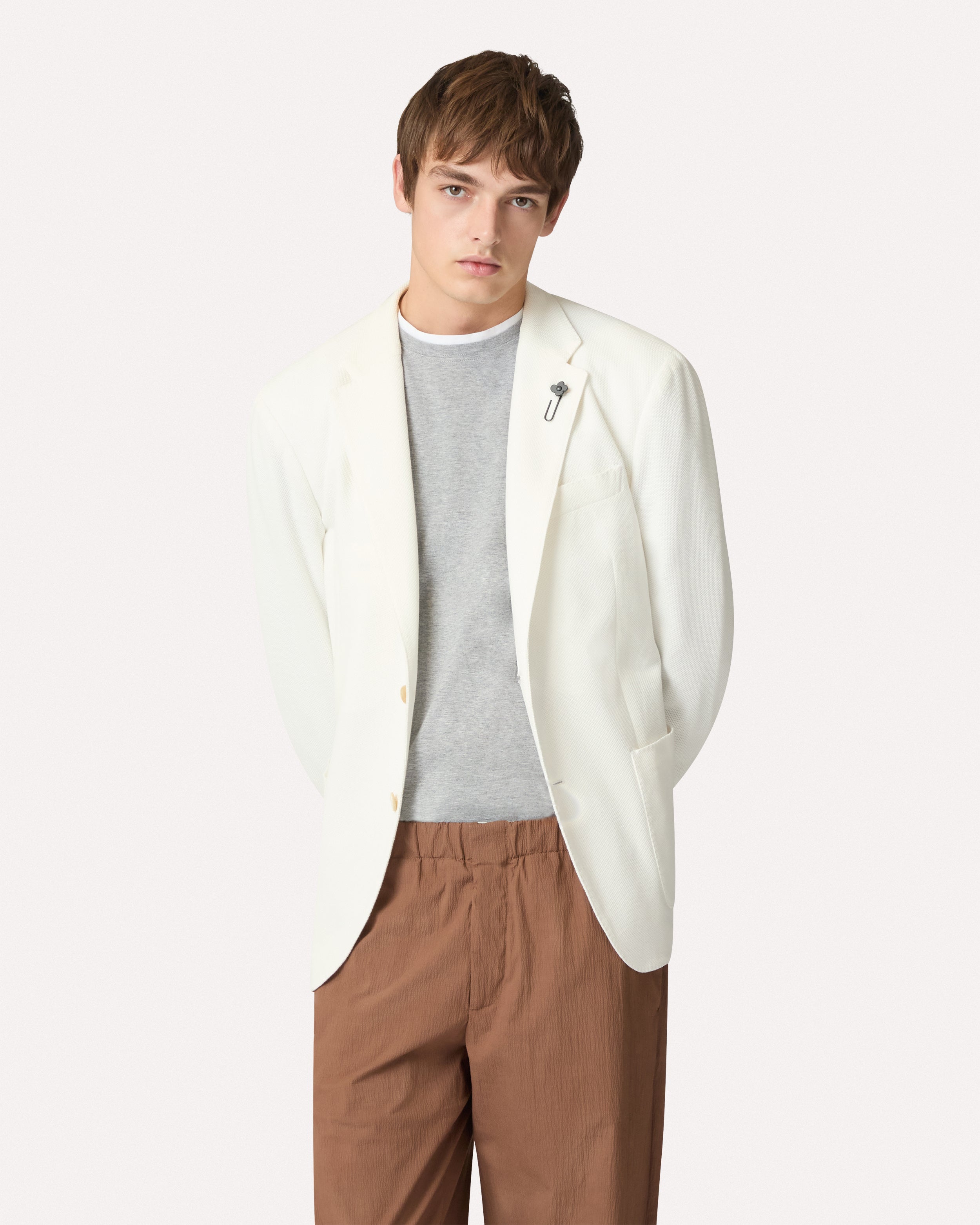 Cream single-breasted jacket CREAM Lardini 3
