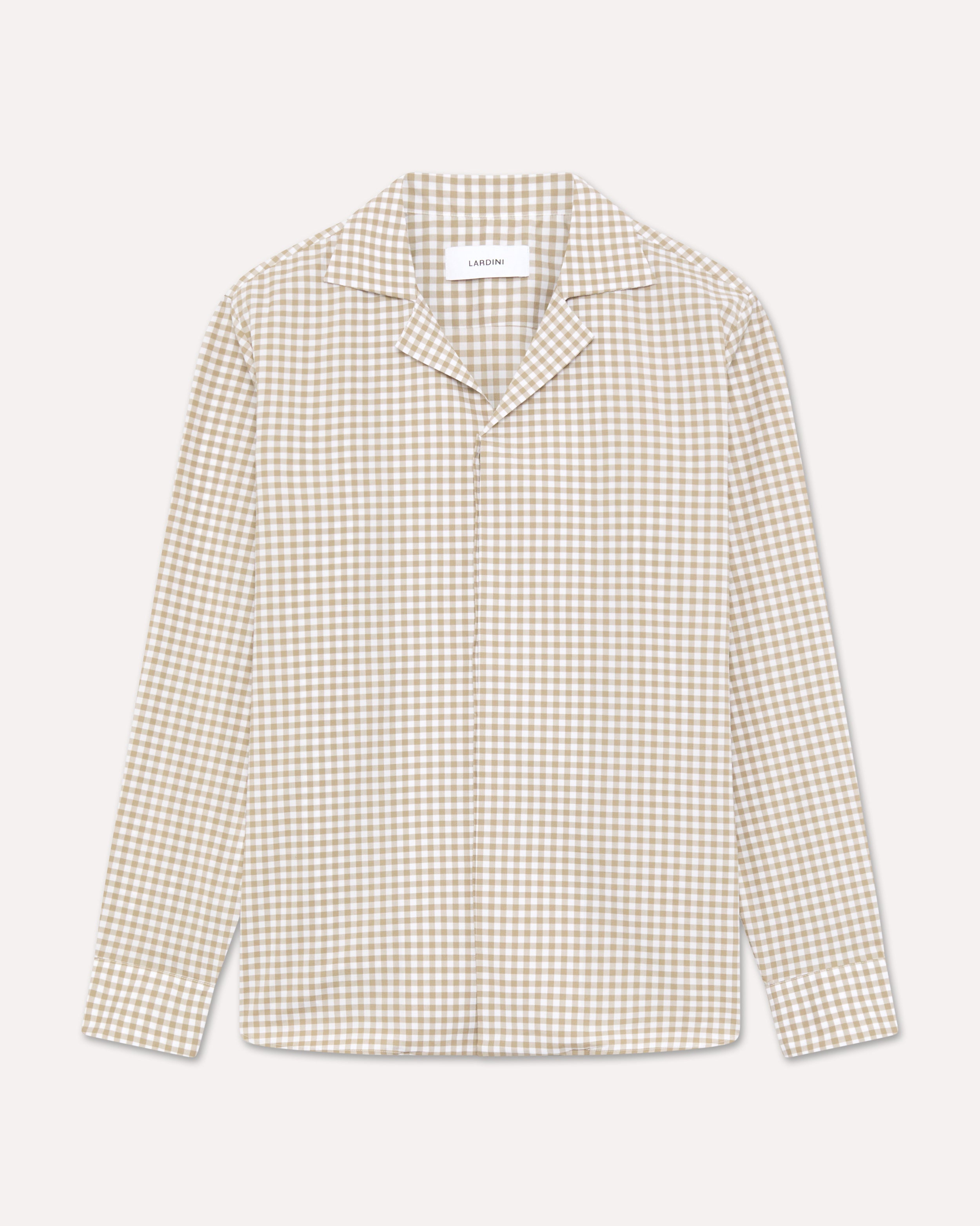 Camicia a quadretti bicolor dalla vestibilità rilassata WHITE/GREEN Lardini 1