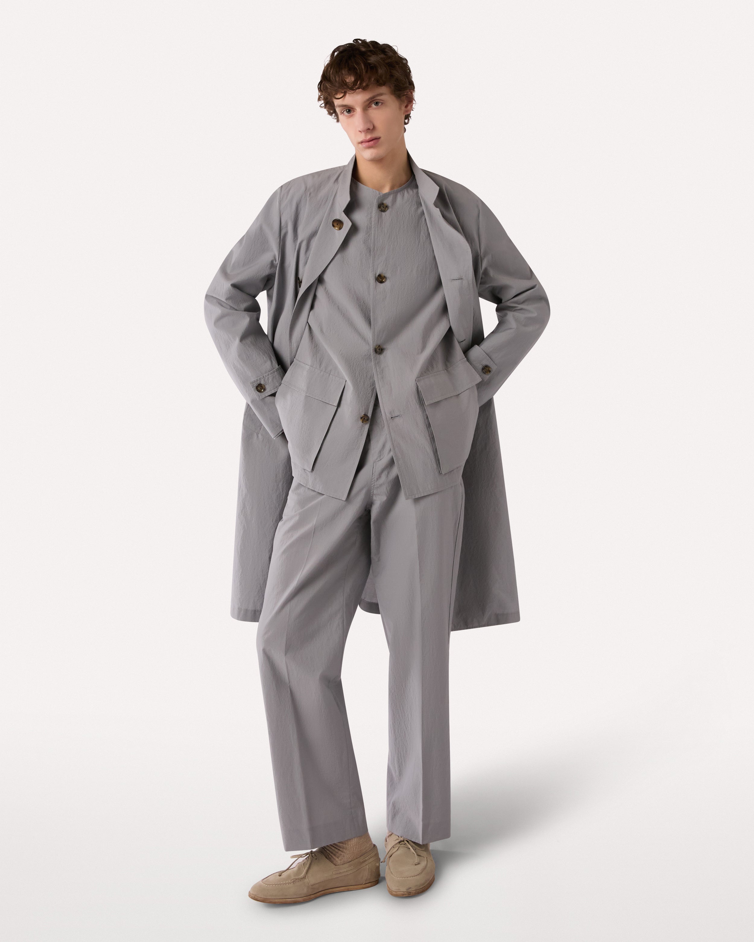 Grey cotton-blend jacket GREY Lardini 2