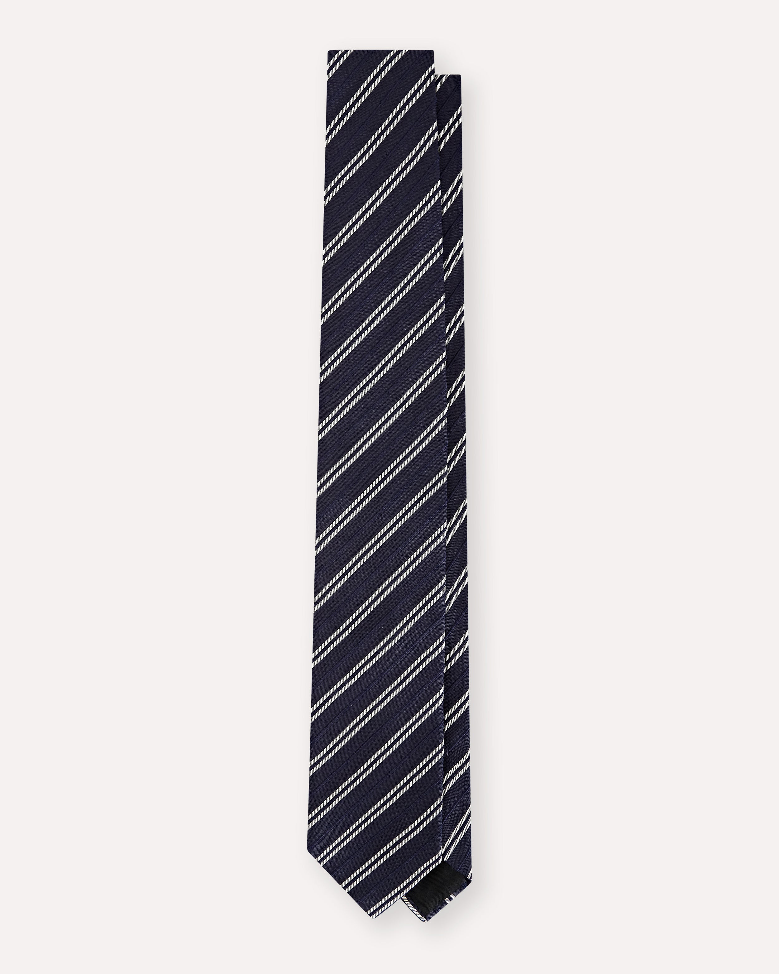 Blue and beige jacquard silk and cotton tie BLUE/BEIGE Lardini 1