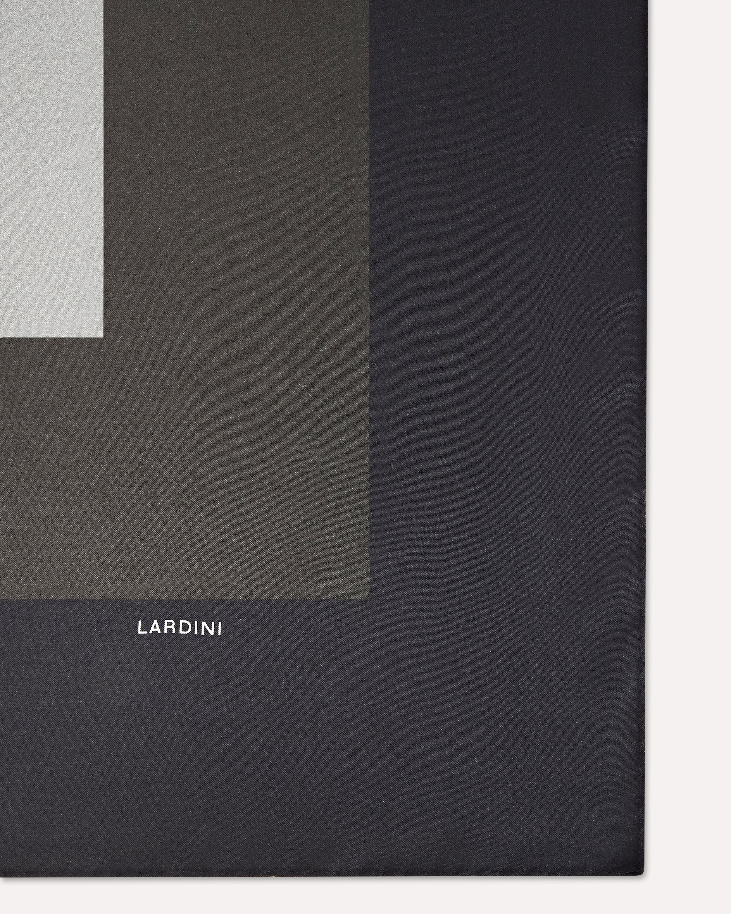Foulard en soie noir BLACK/GREY/ICE Lardini 3