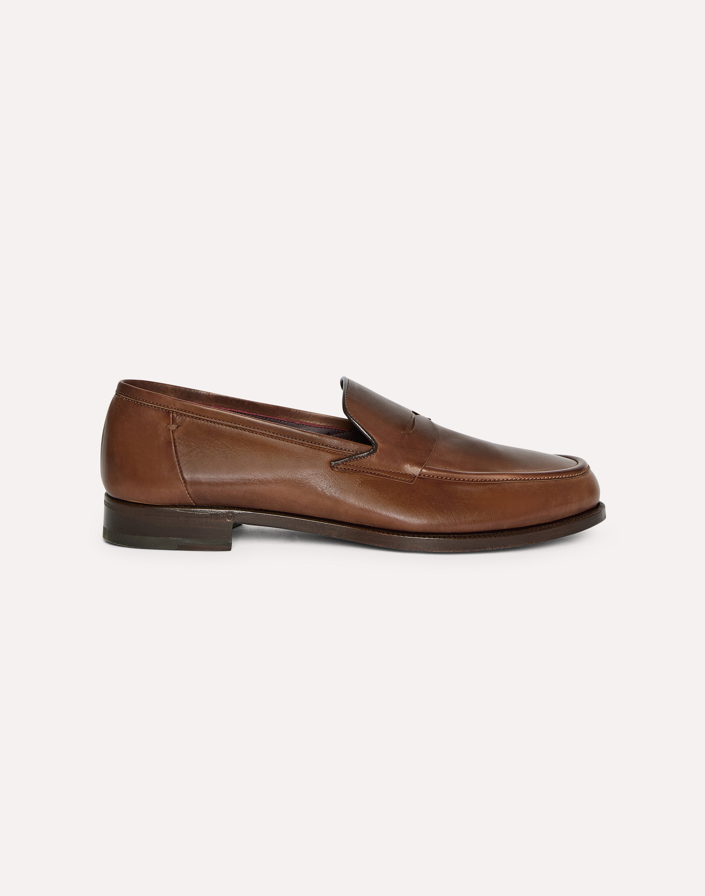 Mocassino college in vitello cuoio BROWN Lardini 2