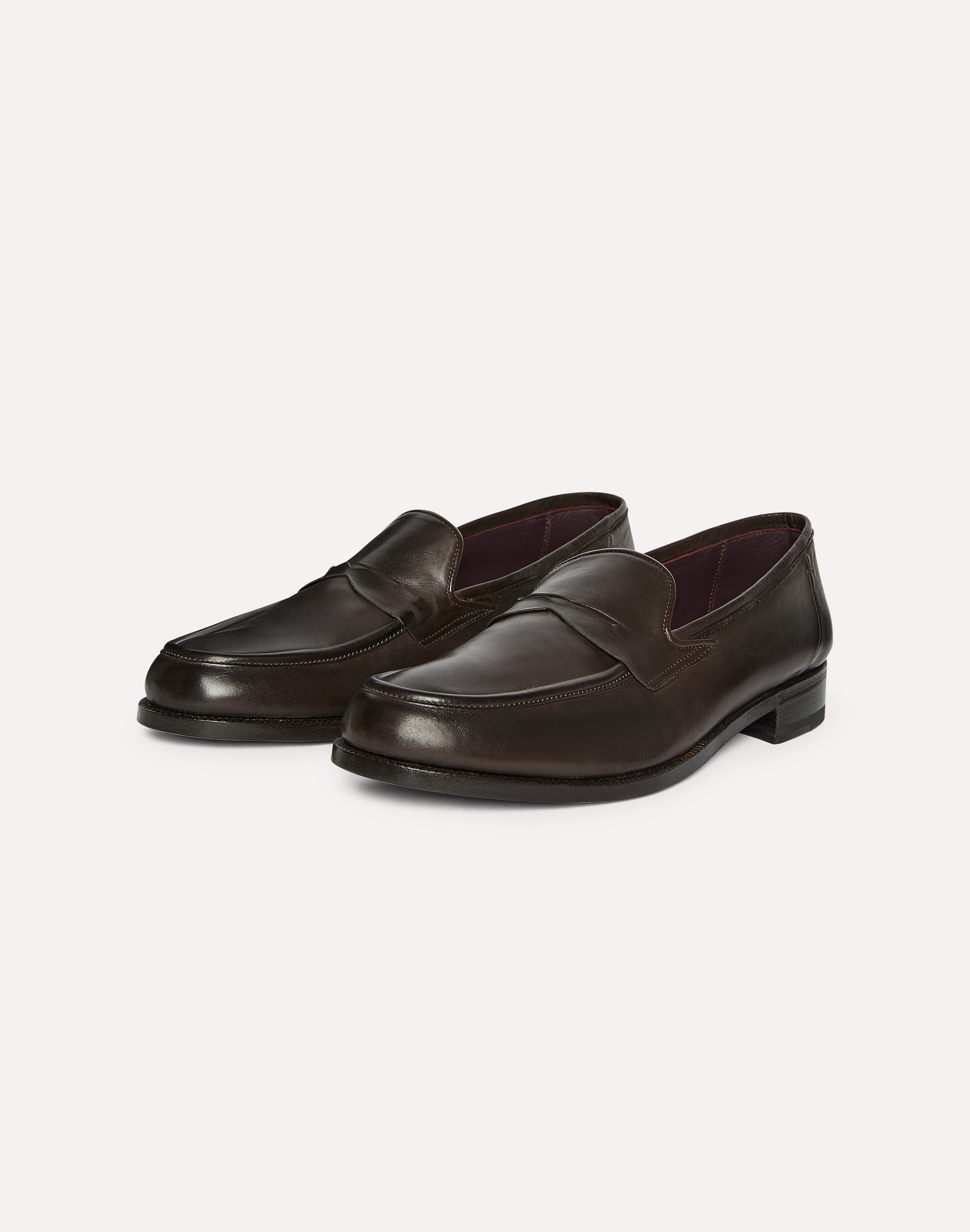 Mocassino college in vitello marrone BROWN Lardini 1
