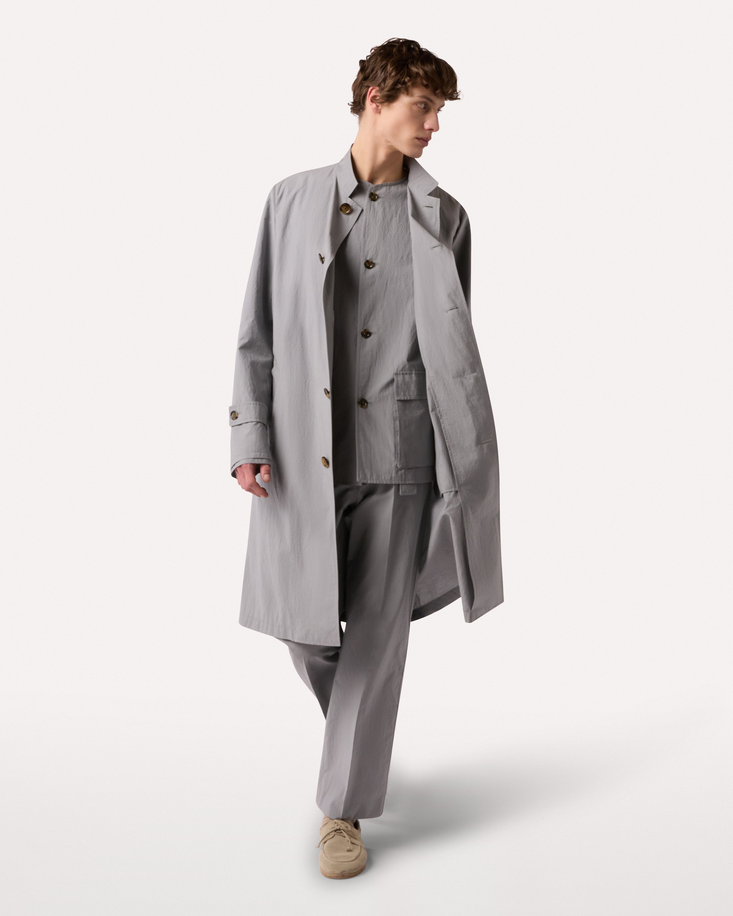 Pantalon gris sans pinces GREY Lardini 2