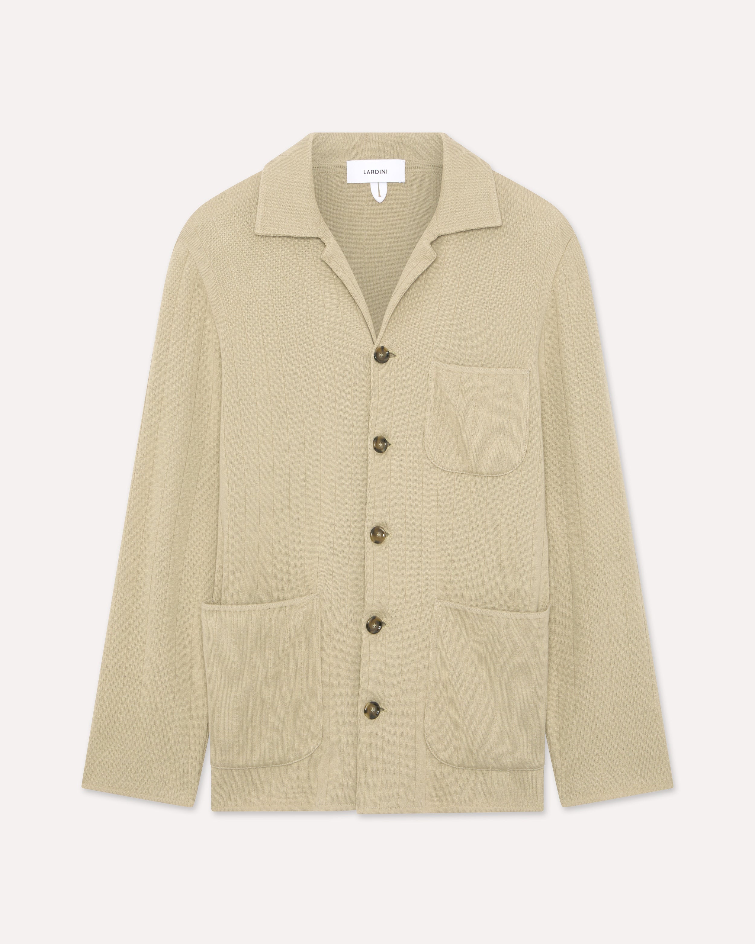 Giacca monopetto in maglia salvia SAGE GREEN Lardini 1