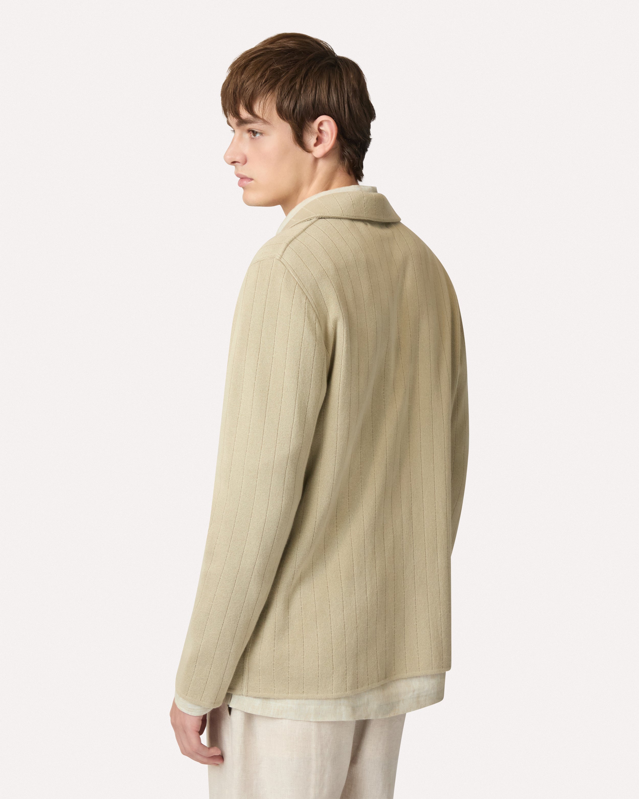 Giacca monopetto in maglia salvia SAGE GREEN Lardini 5
