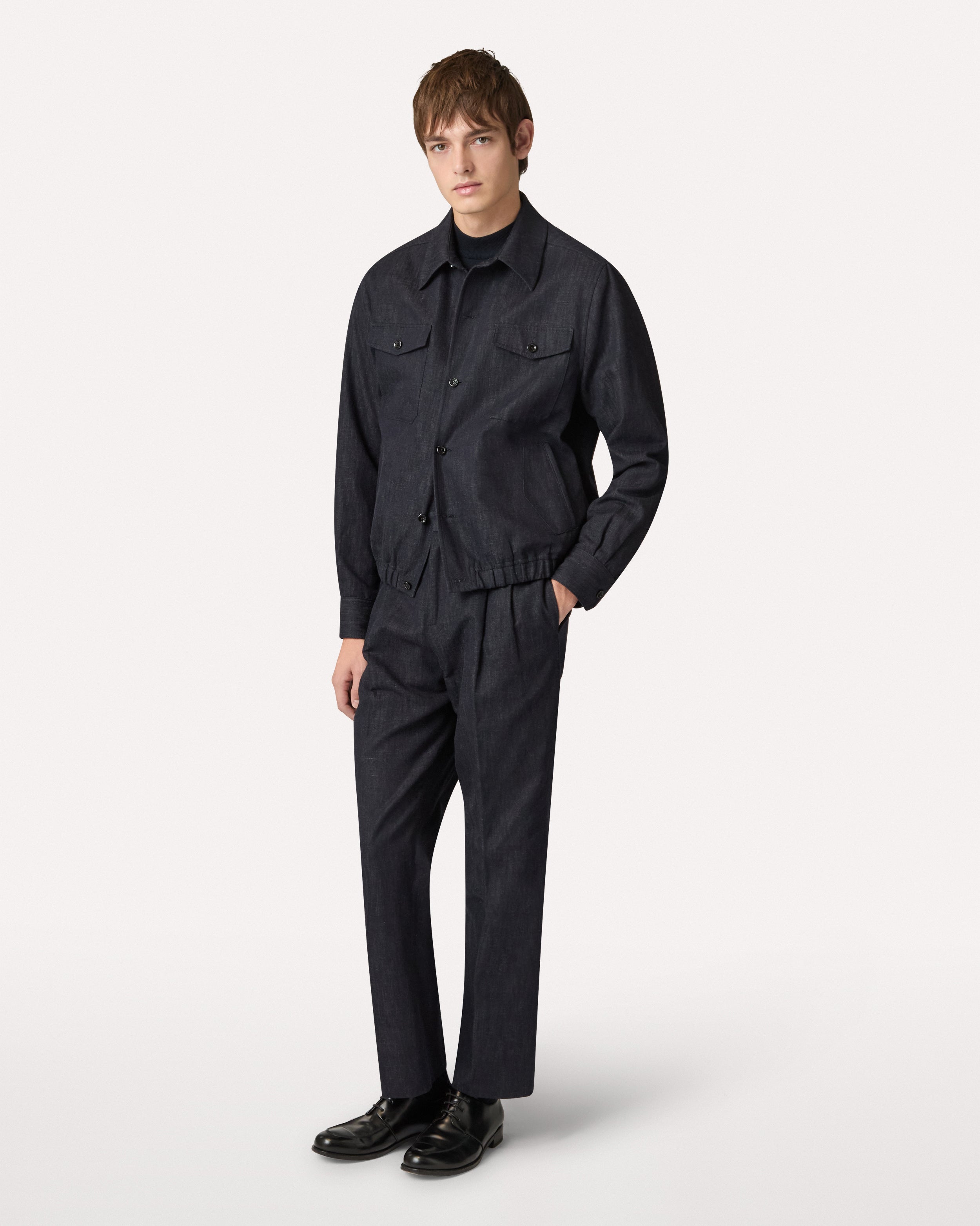 Blue knit turtleneck T-shirt BLUE Lardini 2