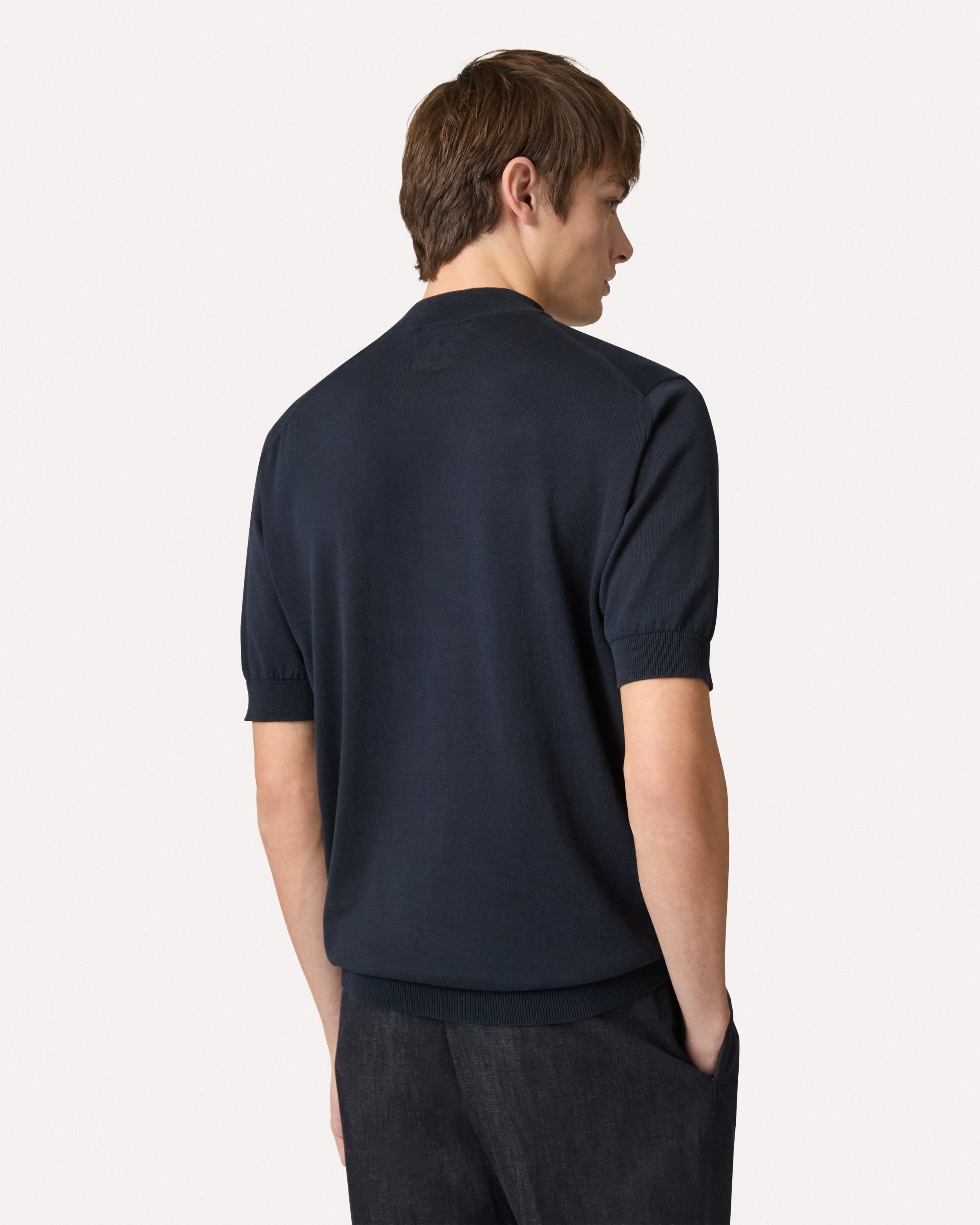 Blue knit turtleneck T-shirt BLUE Lardini 5