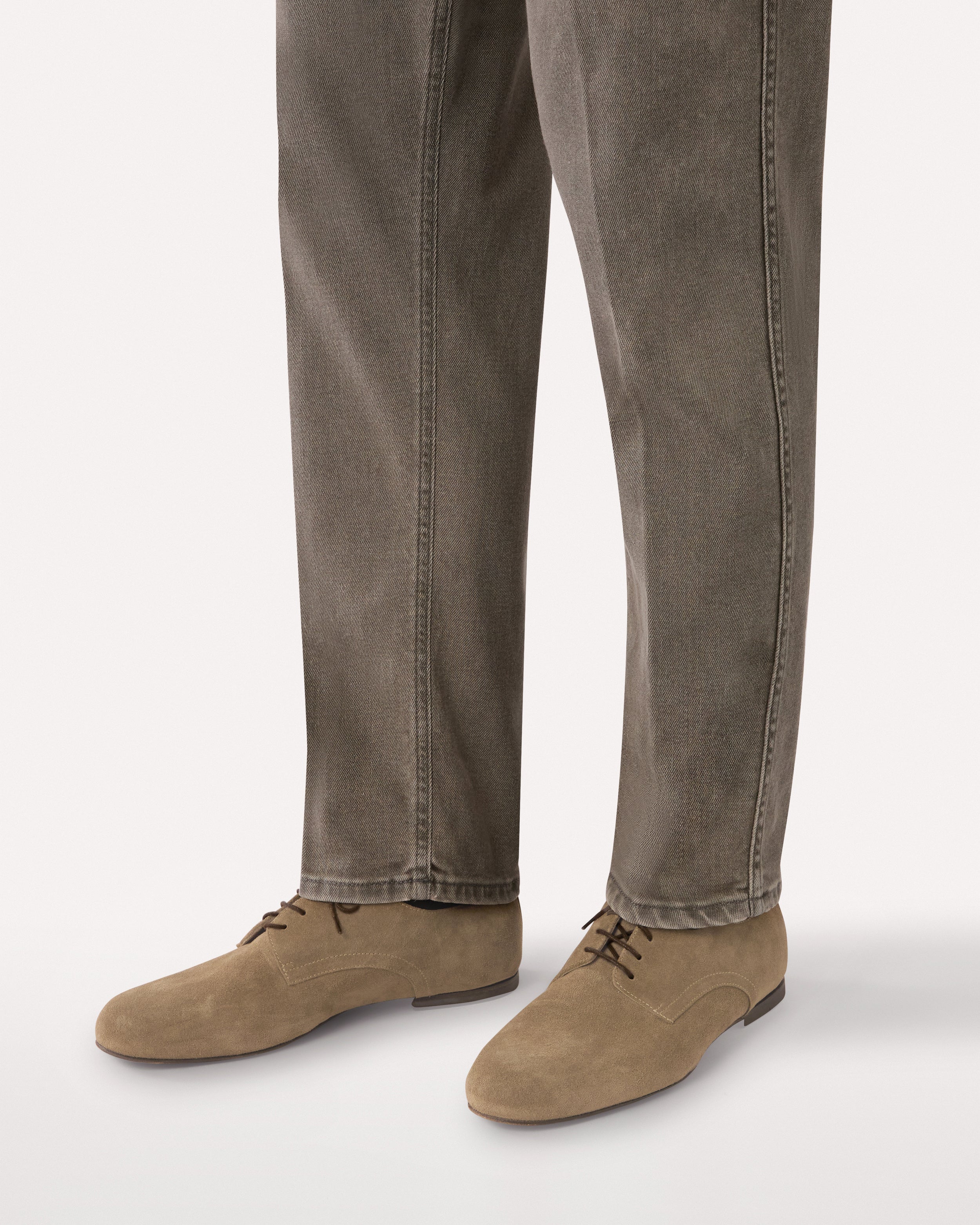 Derbies en cuir suédé beige BEIGE Lardini 4