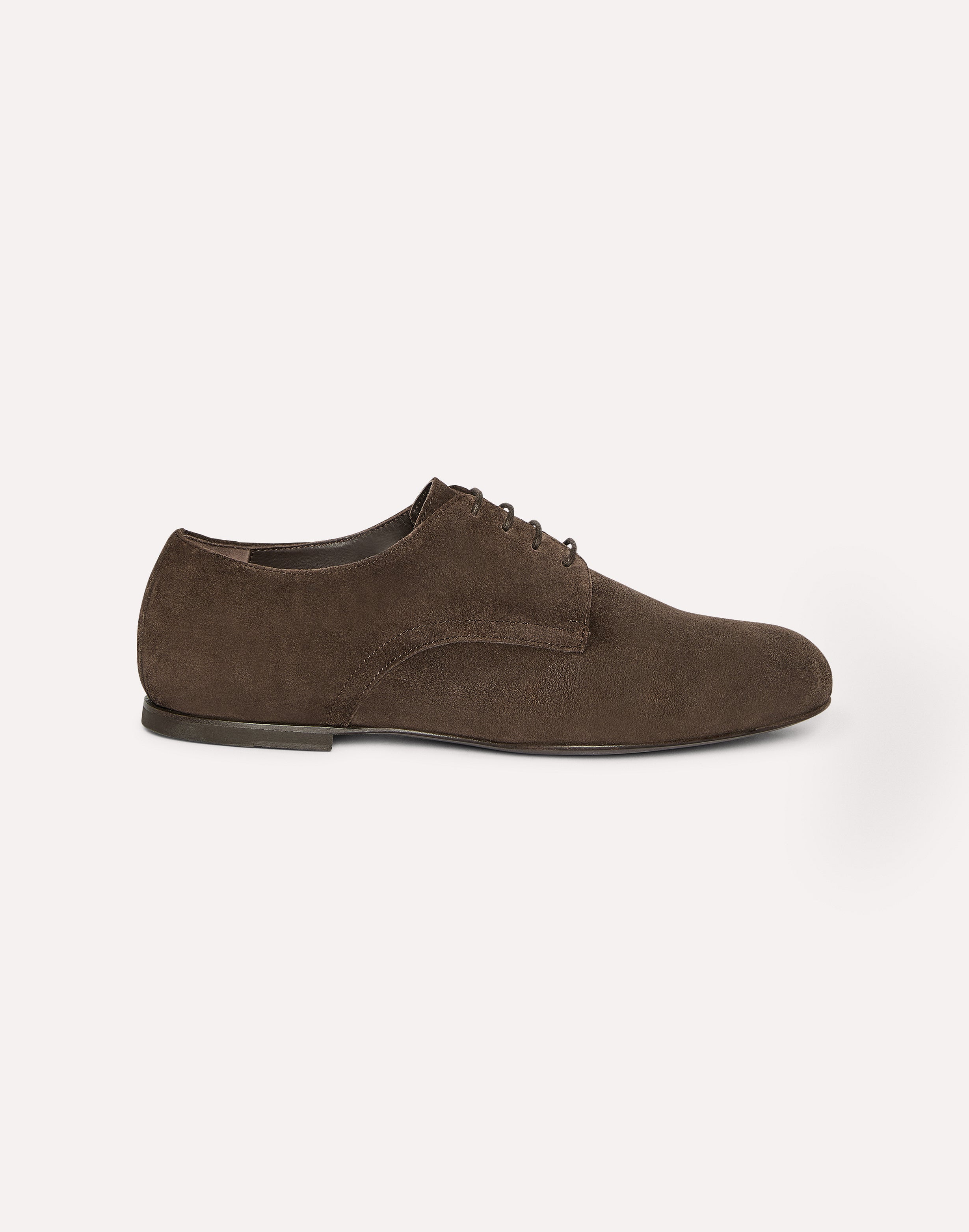 Derbies en cuir suédé marron BROWN Lardini 2