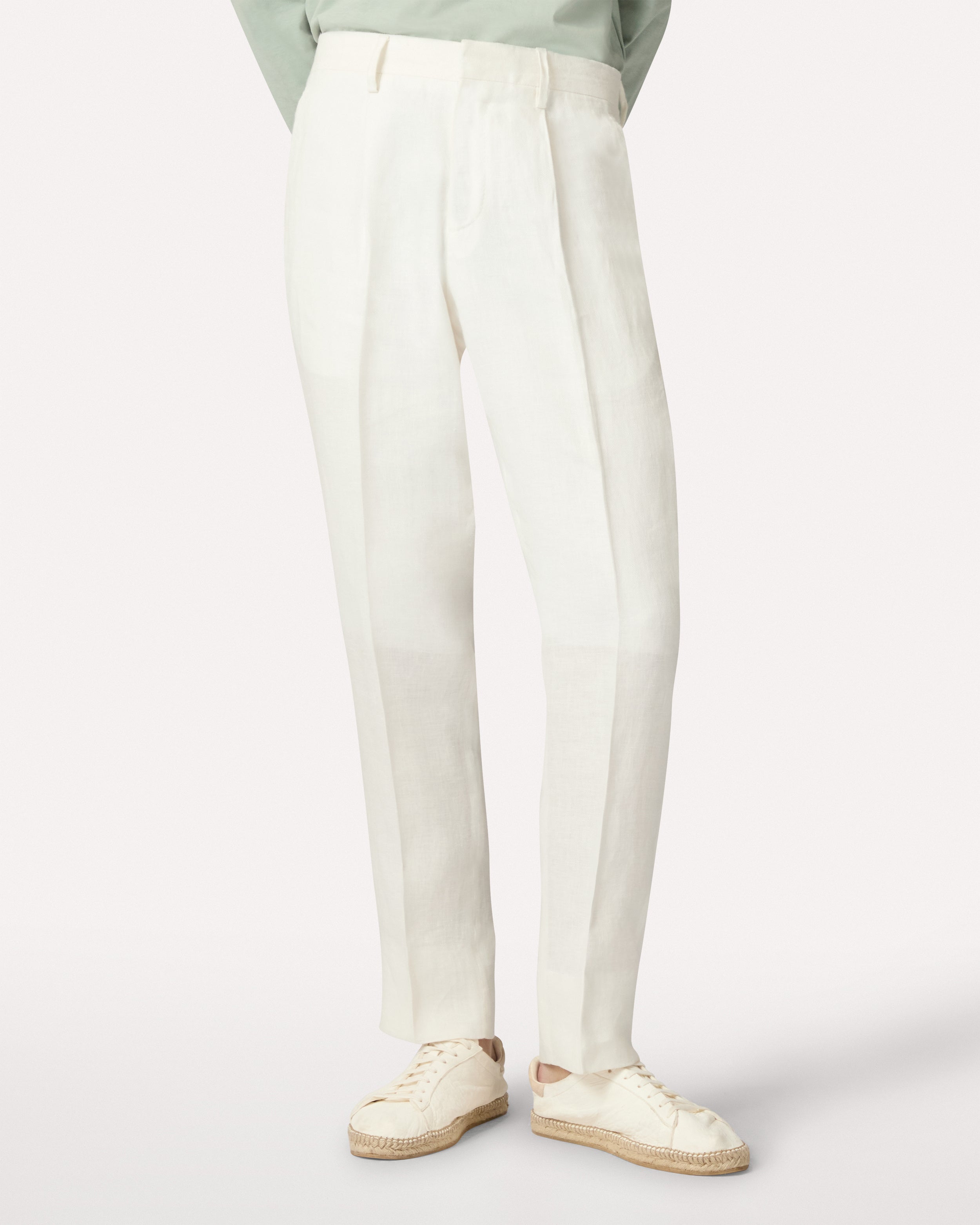 Cream flat-front trousers CREAM Lardini 3